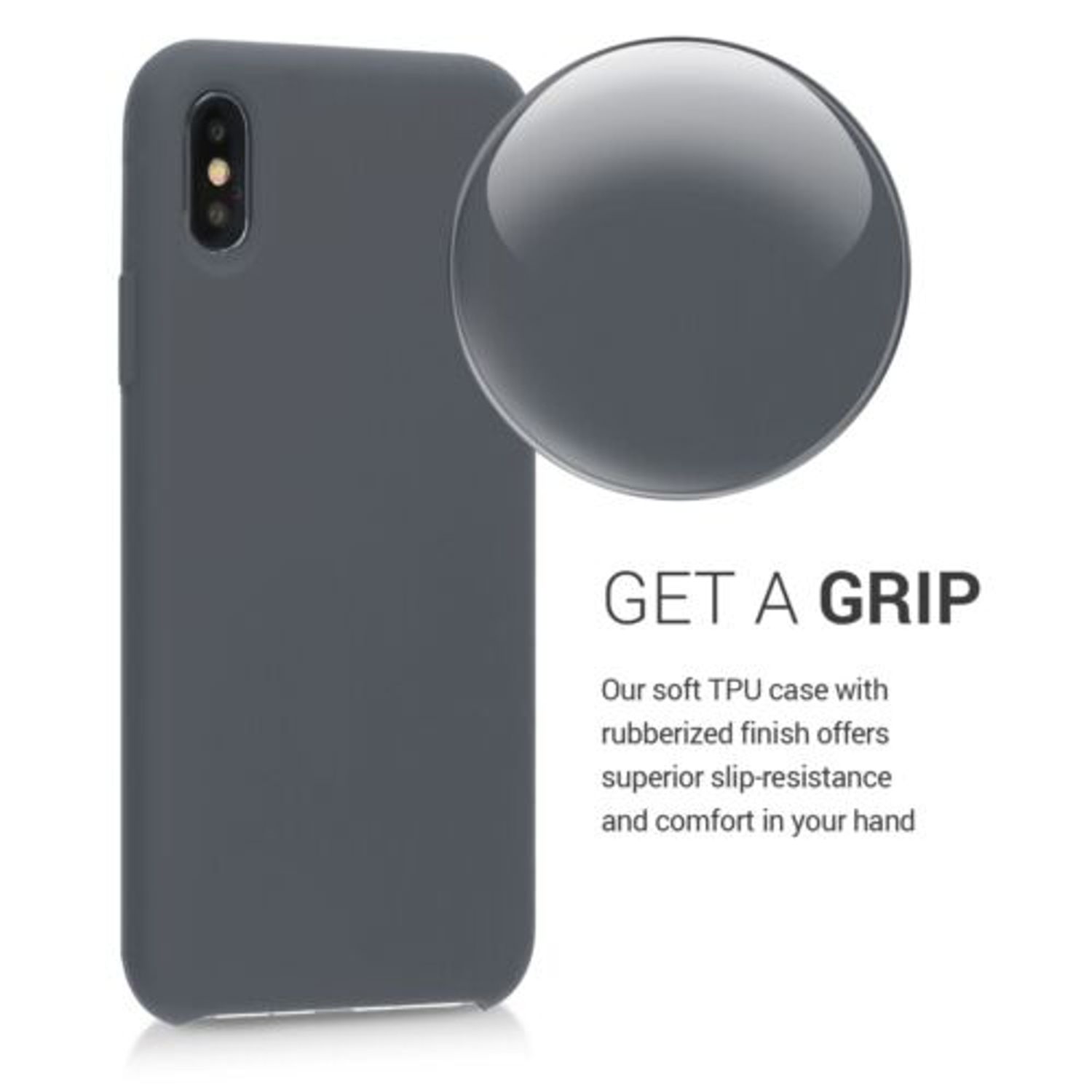 Husa pentru Apple iPhone X/iPhone XS, Silicon, Negru, 46313.47 fotografia produsului View 4 L