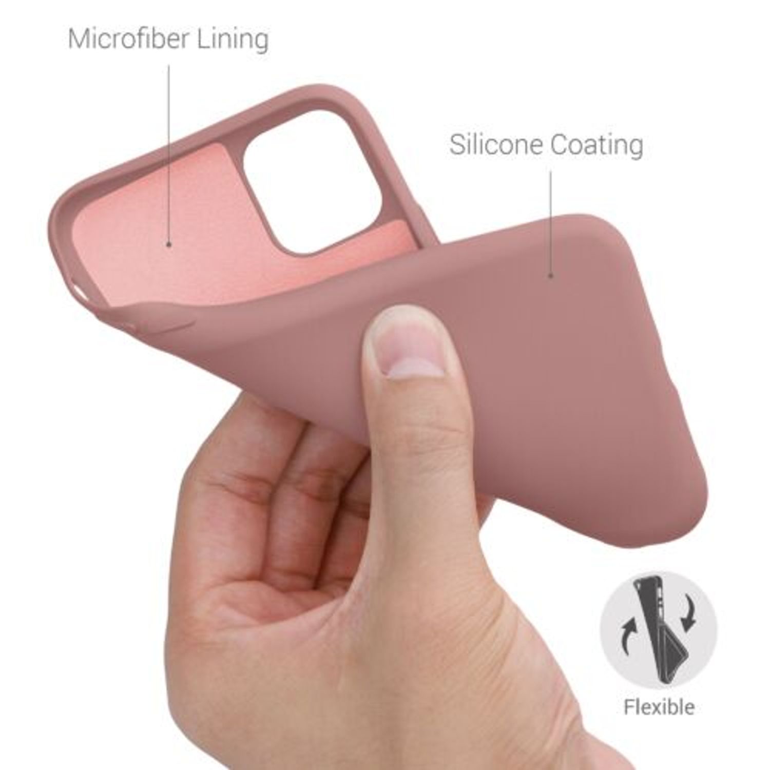 Husa pentru iPhone 11, Silicon, Roz, 50791.193 fotografia produsului View 6 L