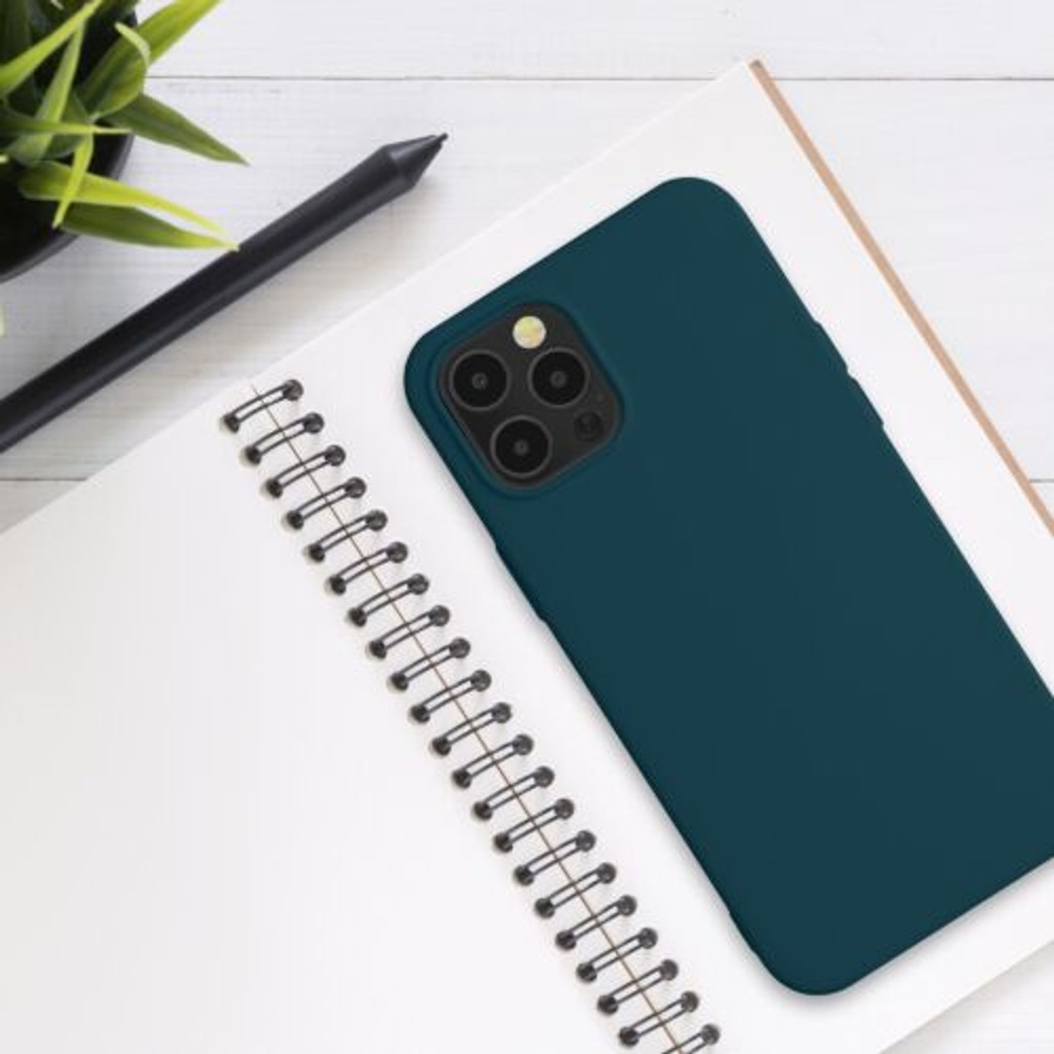 Husa pentru Apple iPhone 12 Pro Max, Silicon, Verde, 52714.57 fotografia produsului View 3 L
