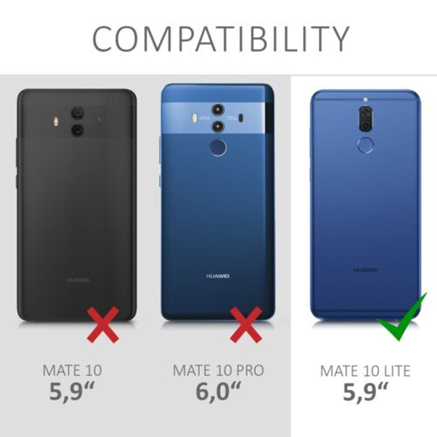 Husa pentru Huawei Mate 10 Lite, Silicon, Negru, 44690.01 fotografia produsului View 6 L