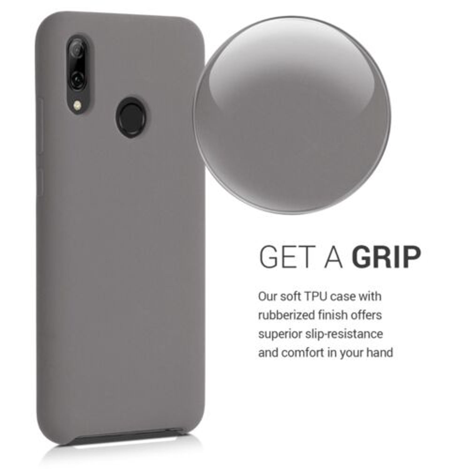 Husa pentru Huawei P Smart (2019), Silicon, Gri, 47824.155 fotografia produsului View 4 L