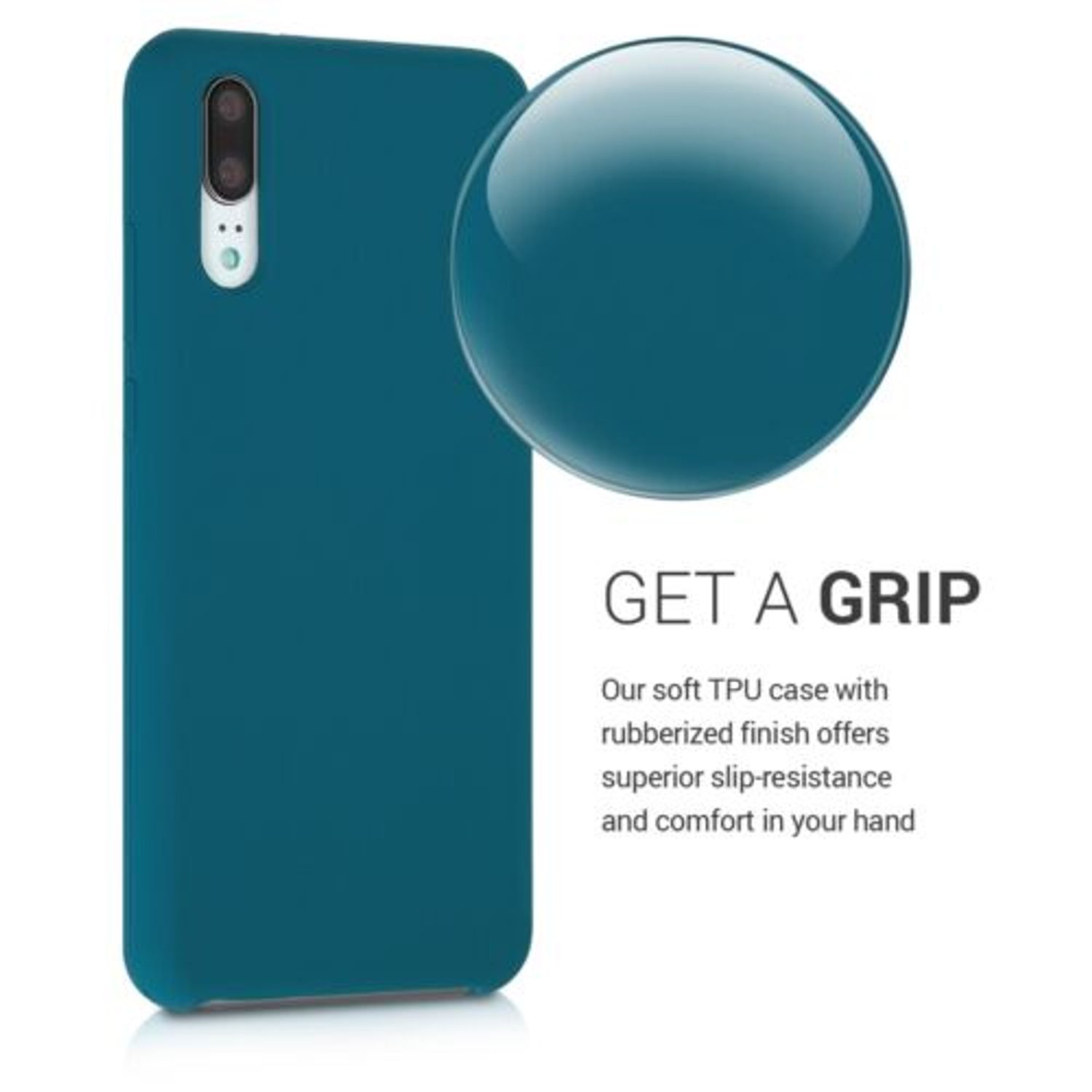 Husa pentru Huawei P20, Silicon, Verde, 45689.57 fotografia produsului View 4 L