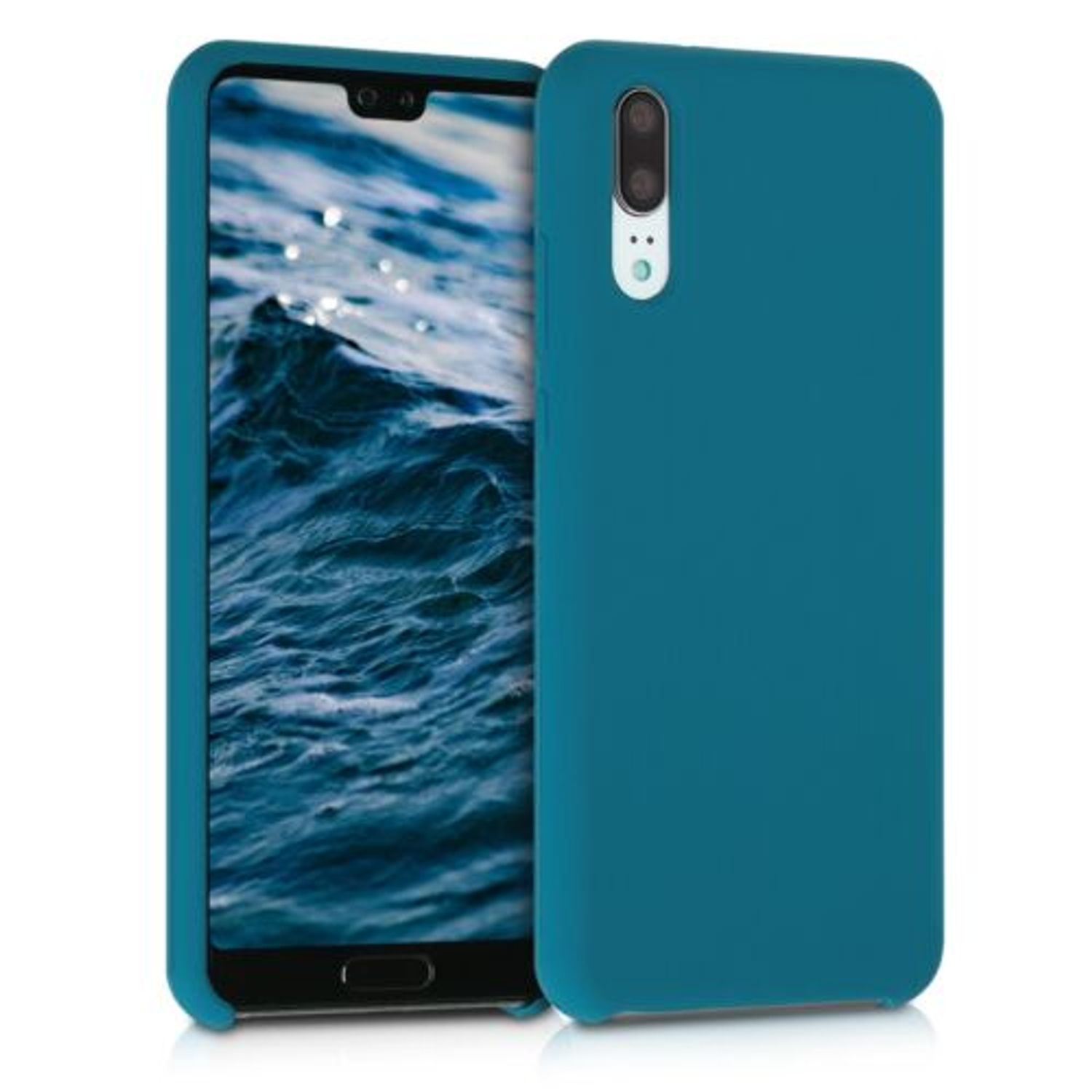 Husa pentru Huawei P20, Silicon, Albastru, 45689.62 fotografia produsului