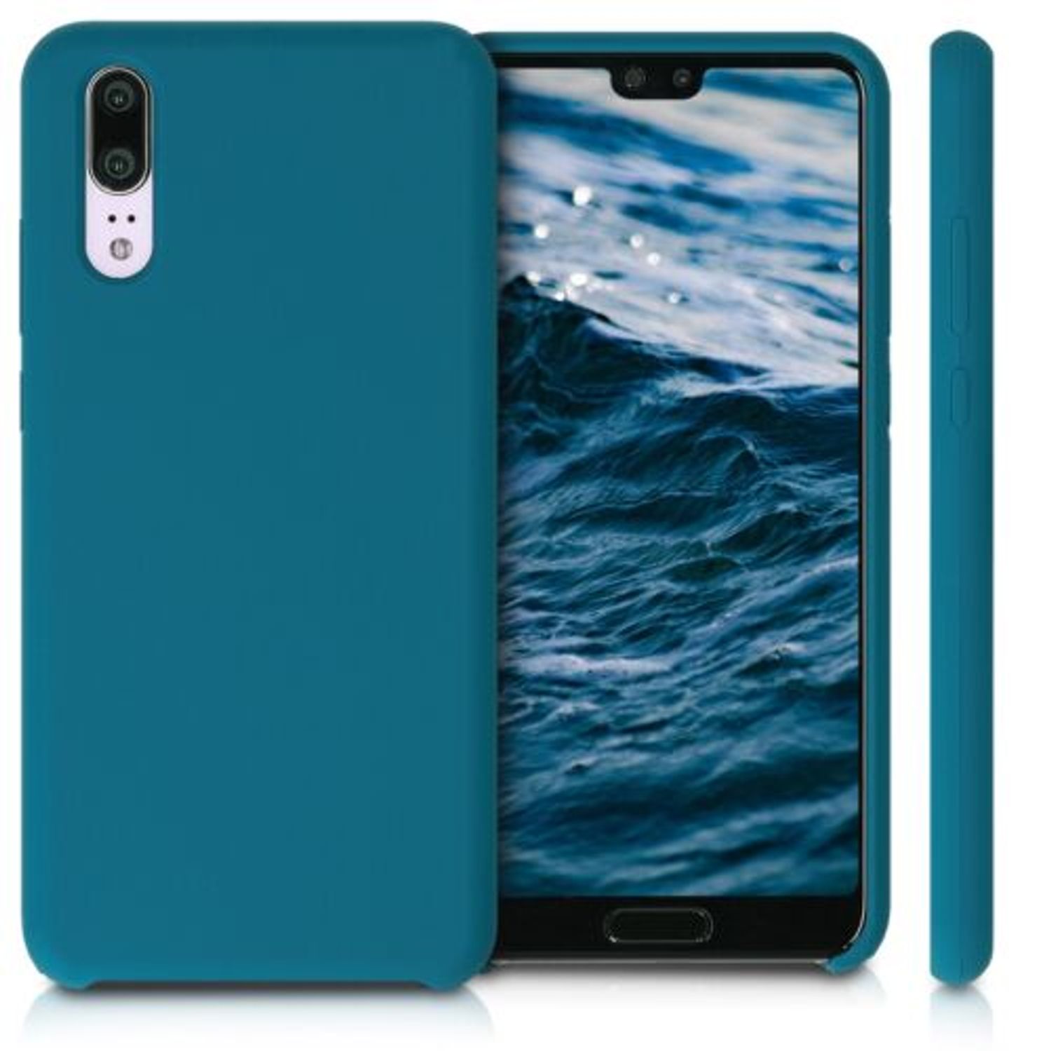Husa pentru Huawei P20, Silicon, Albastru, 45689.62 fotografia produsului View 2 L
