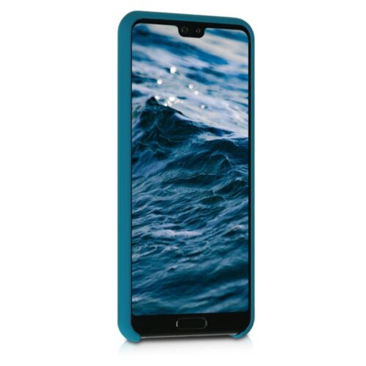 Husa pentru Huawei P20, Silicon, Albastru, 45689.62 fotografia produsului View 3 L