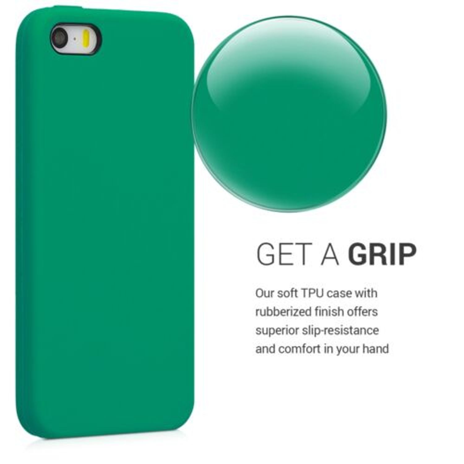 Husa pentru Apple iPhone 5/iPhone 5s/iPhone SE, Silicon, Verde, 42766.142 fotografia produsului View 4 L