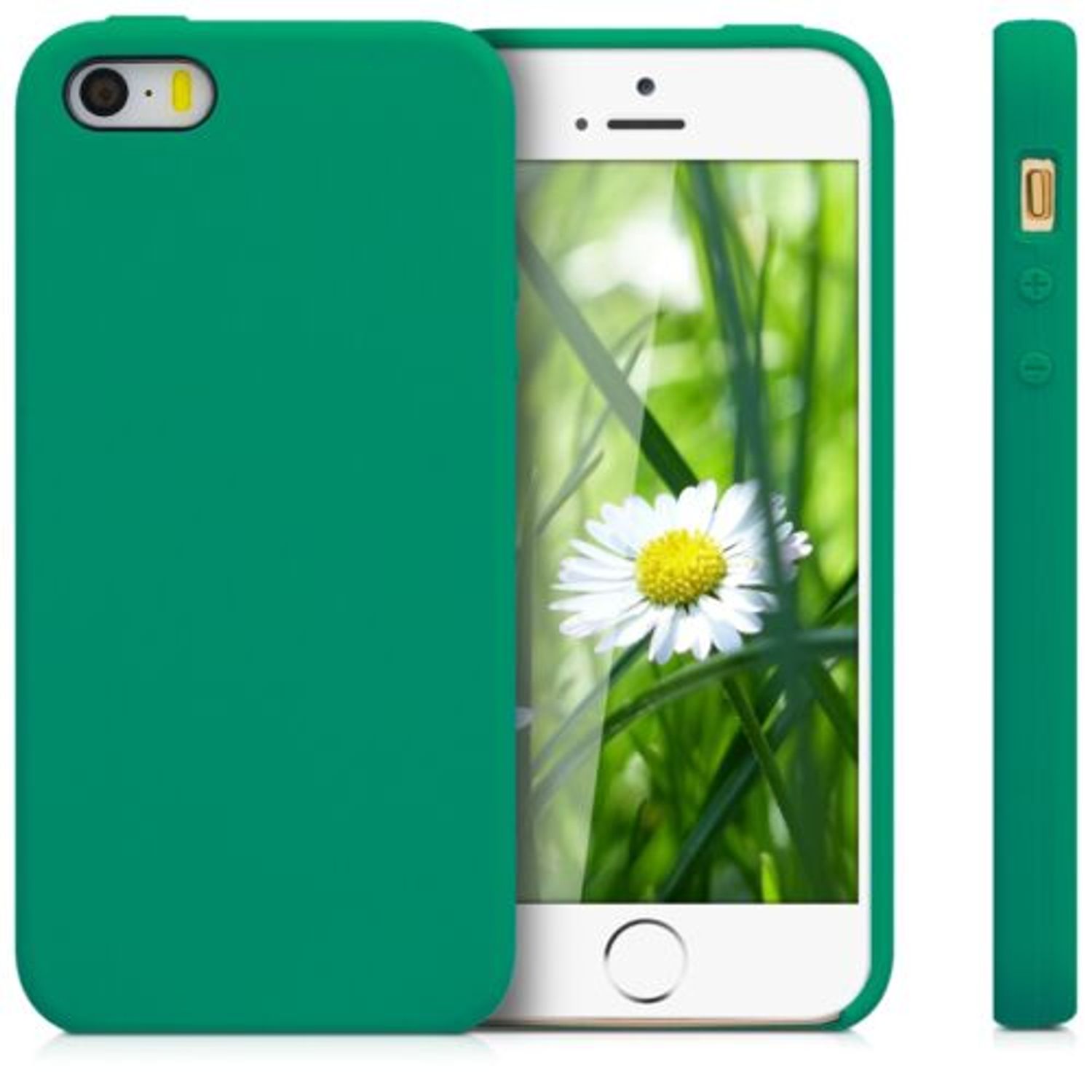 Husa pentru Apple iPhone 5/iPhone 5s/iPhone SE, Silicon, Verde, 42766.142 fotografia produsului View 2 L