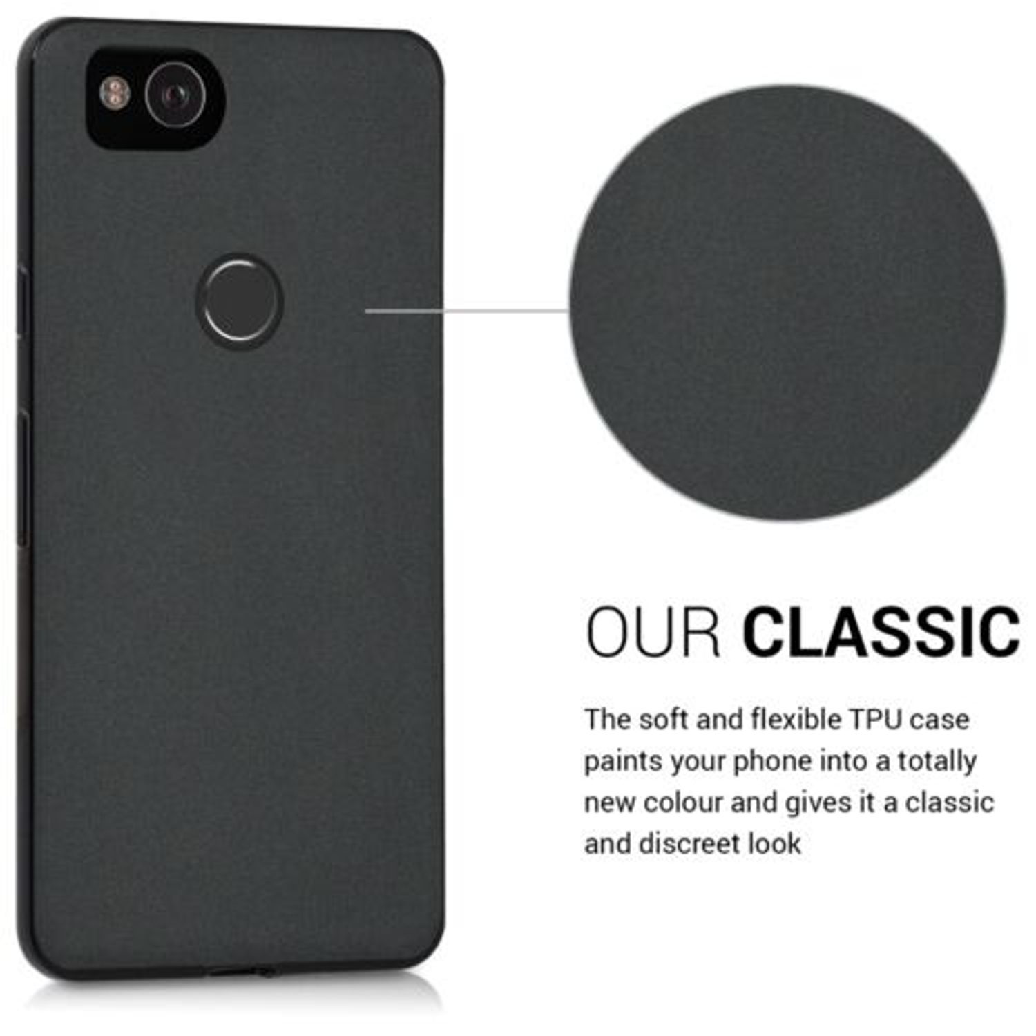 Husa pentru Google Pixel 2, Silicon, Negru, 43081.47 fotografia produsului View 4 L
