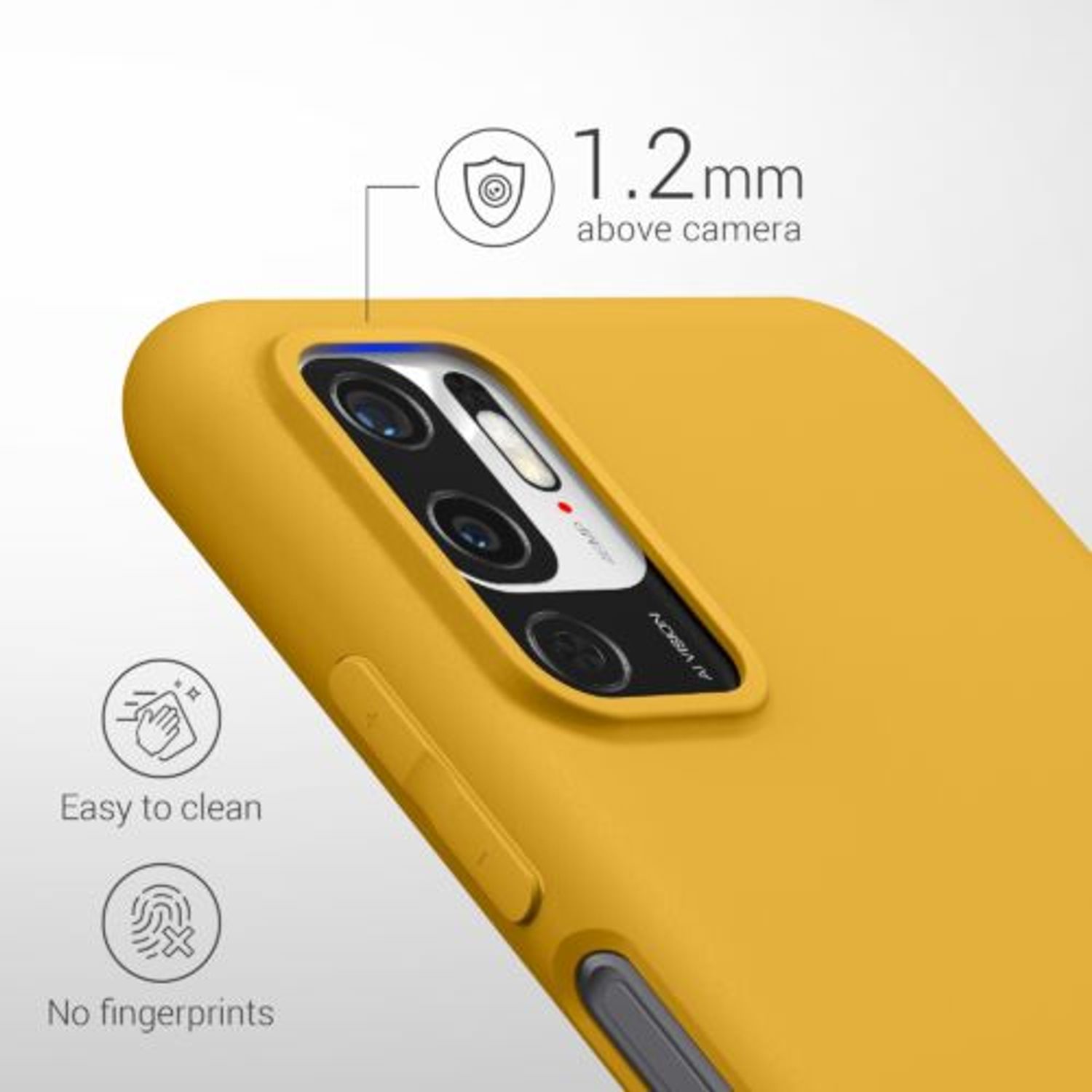 Husa pentru Xiaomi Redmi Note 10 5G, Silicon, Galben, 54947.143 fotografia produsului View 4 L