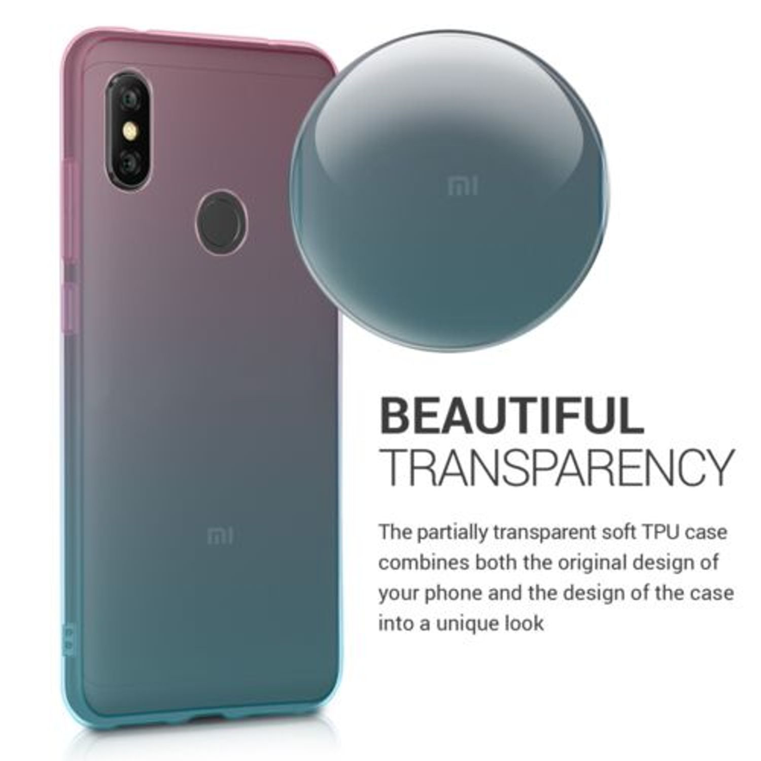 Husa pentru Xiaomi Redmi Note 6 Pro, Silicon, Roz, 47114.01 fotografia produsului View 4 L