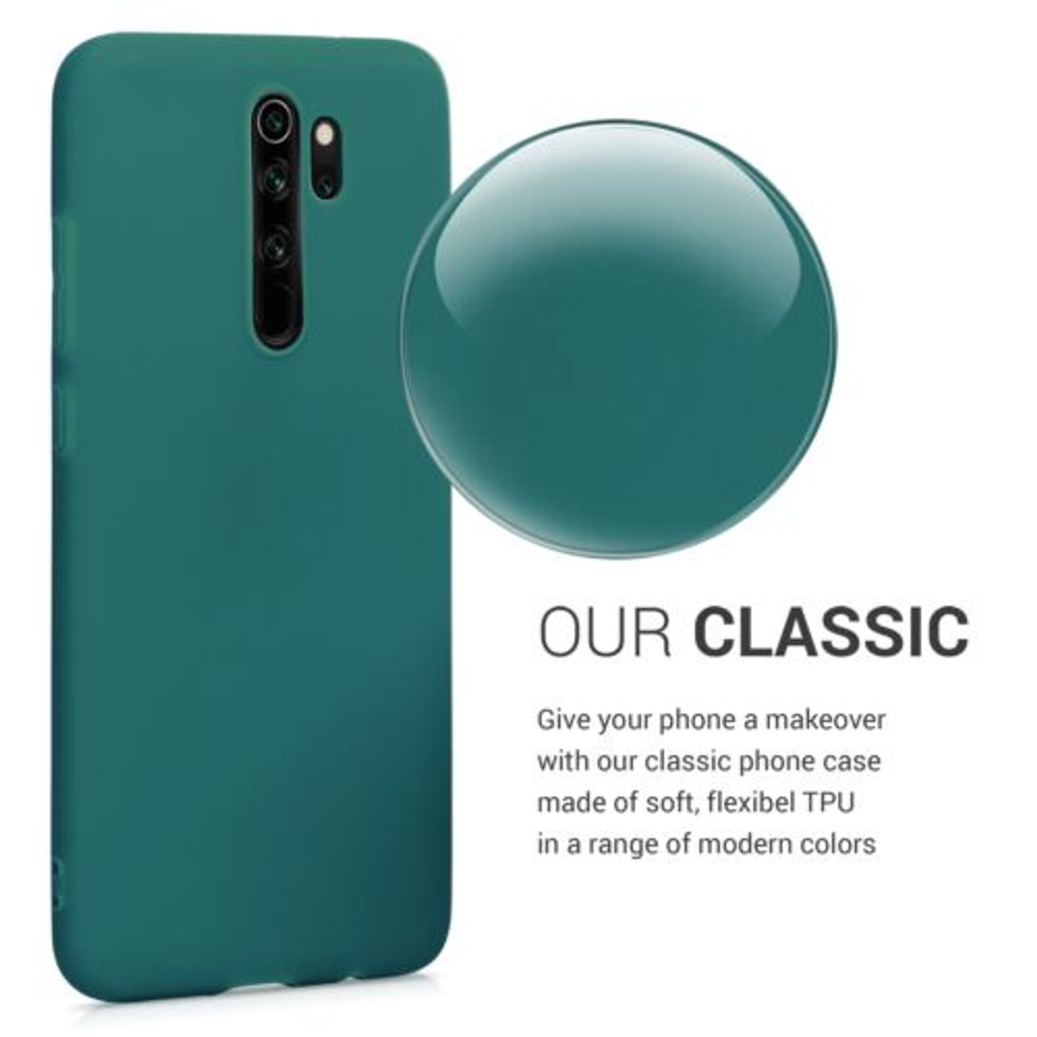 Husa pentru Xiaomi Redmi Note 8 Pro, Silicon, Verde, 50242.57 fotografia produsului View 4 L