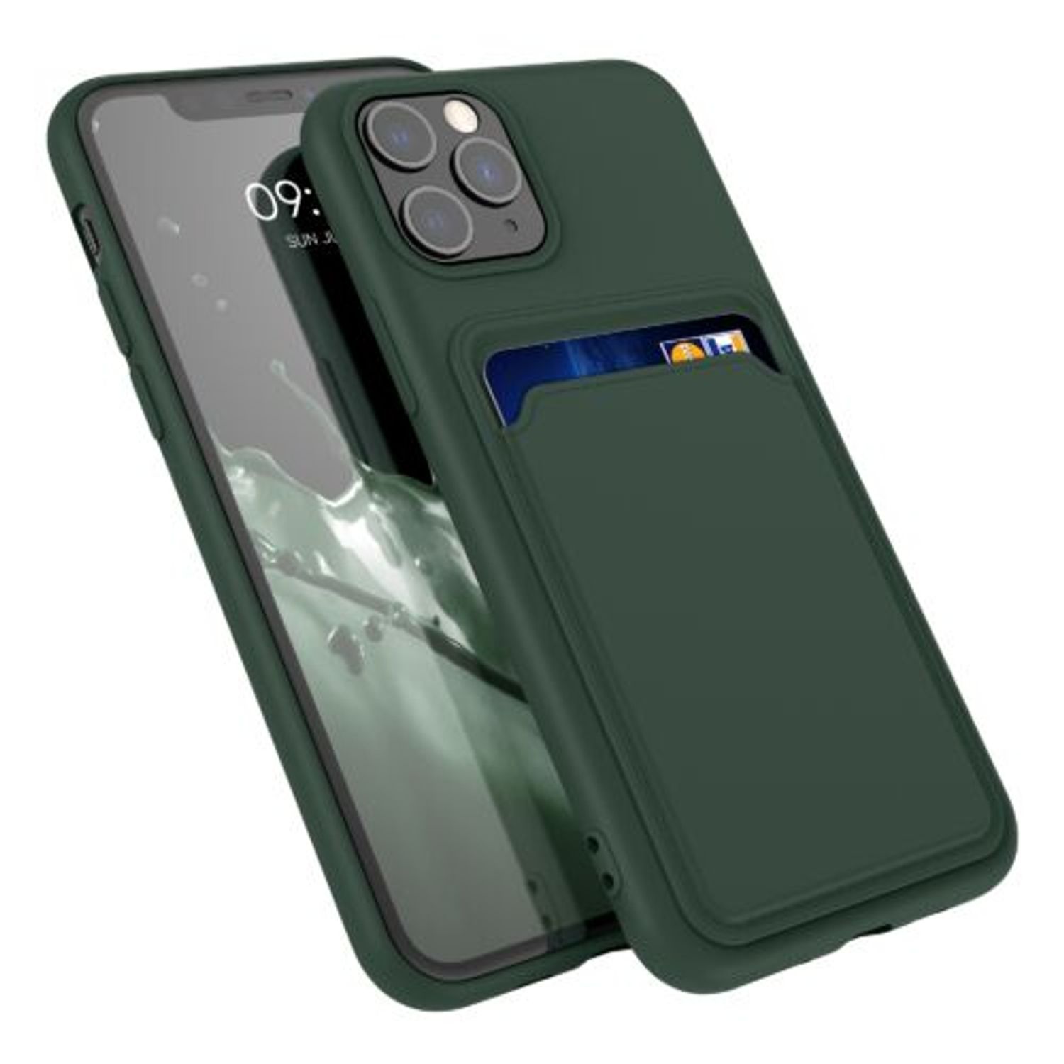 Husa pentru Apple iPhone 11 Pro, Silicon, Verde, 55115.80, Kwmobile fotografia produsului View 2 L