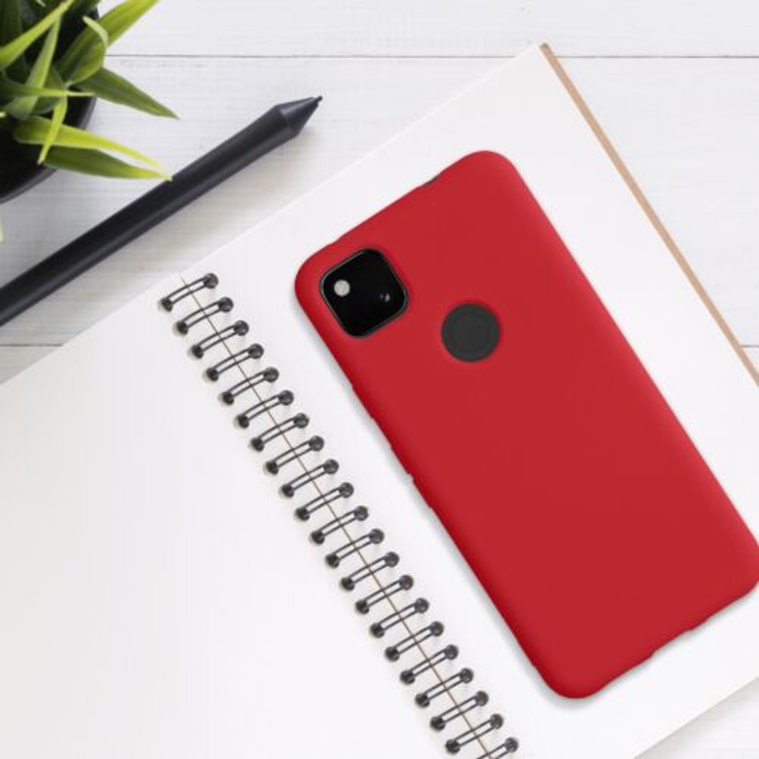Husa pentru Google Pixel 4a, Silicon, Rosu, 52622.208, Kwmobile fotografia produsului View 3 L