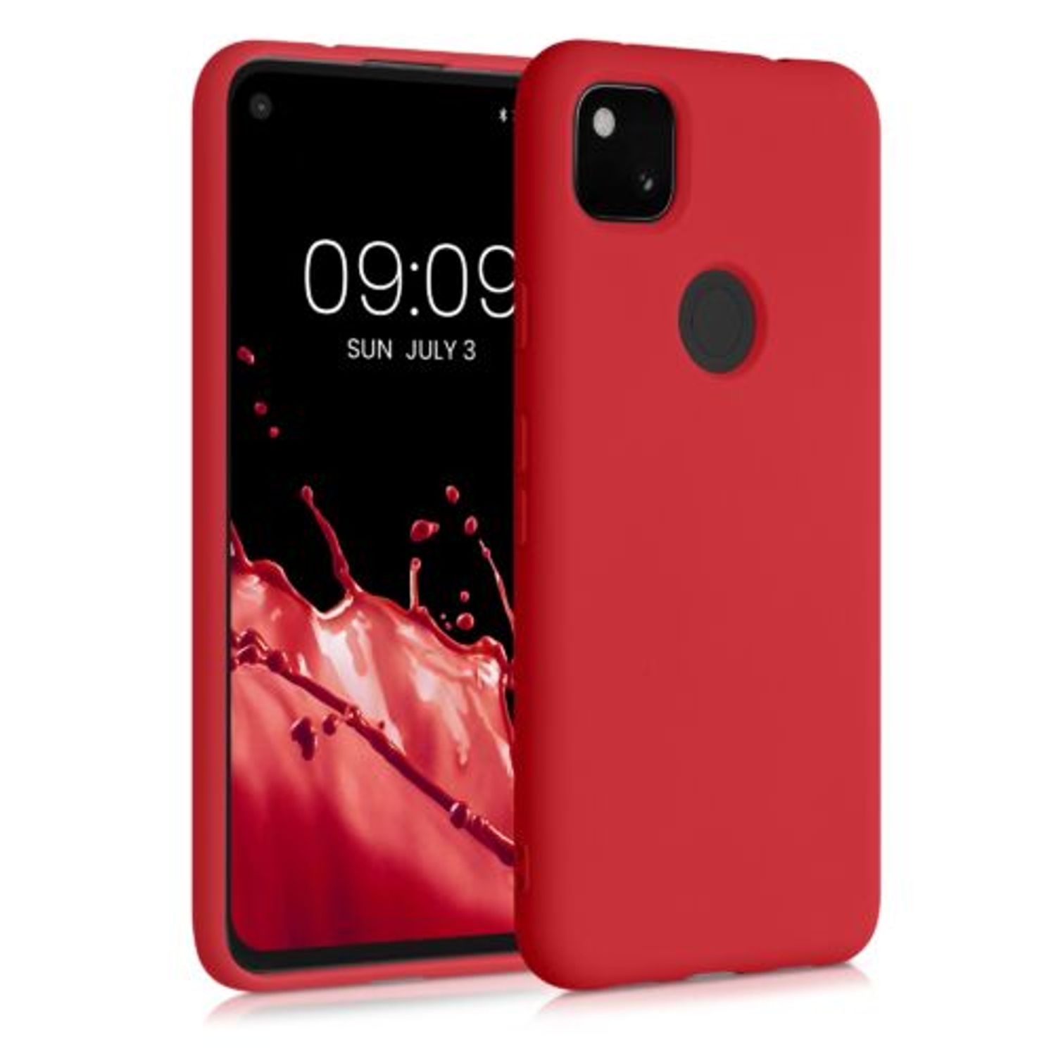 Husa pentru Google Pixel 4a, Silicon, Rosu, 52622.208, Kwmobile fotografia produsului