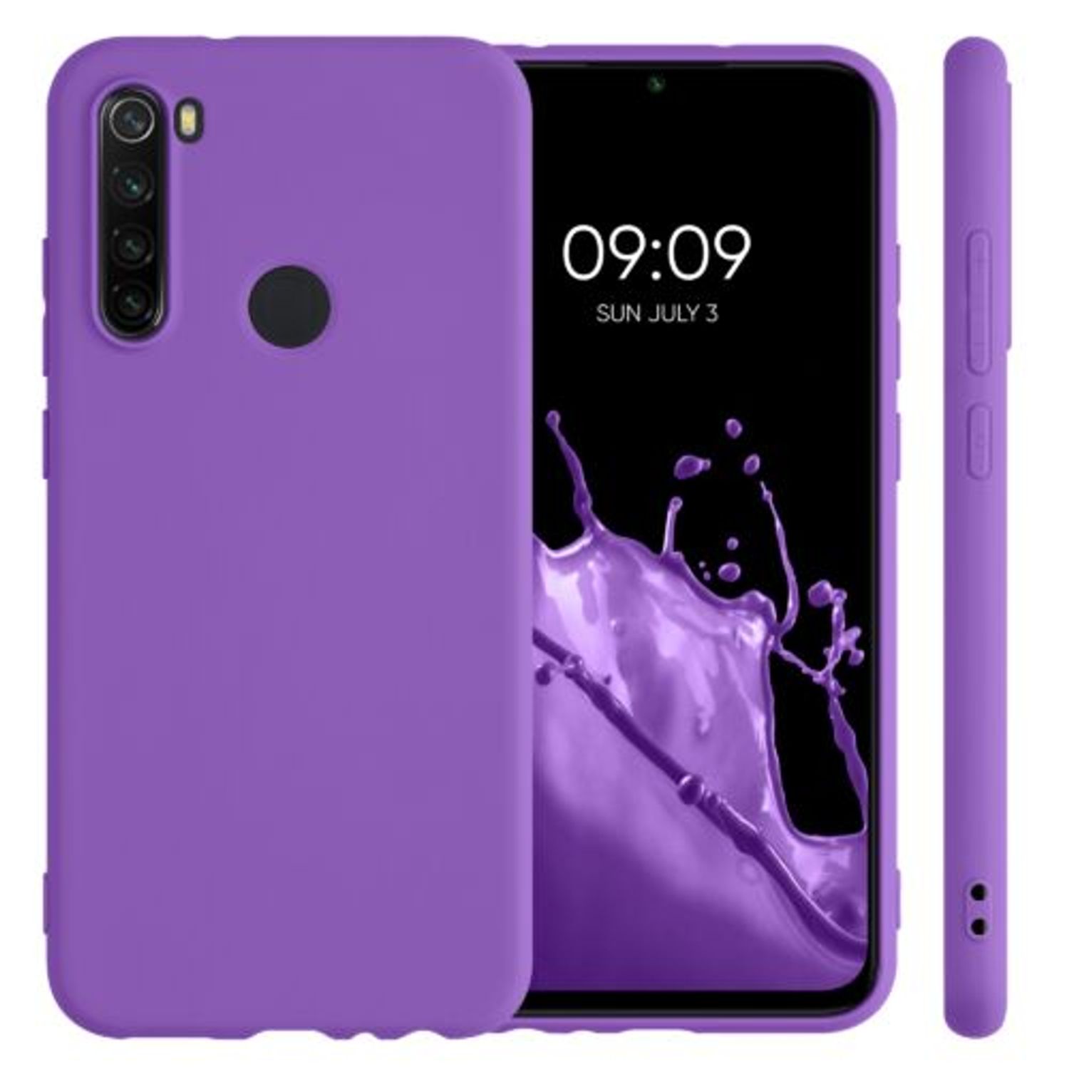Husa pentru Xiaomi Redmi Note 8, Silicon, Mov, 50180.221, Kwmobile fotografia produsului