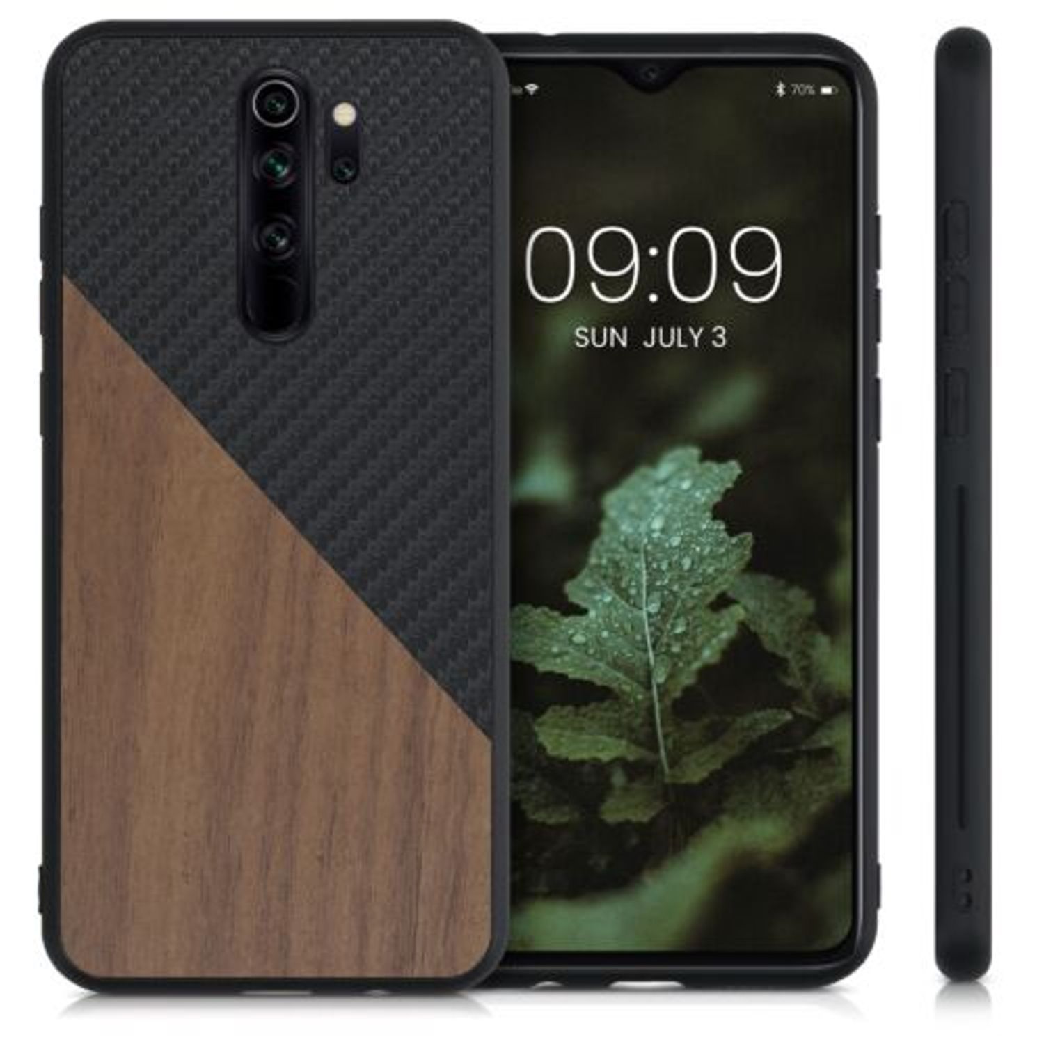 Husa pentru Xiaomi Redmi Note 8 Pro, Lemn, Maro, 56622.01, Kwmobile fotografia produsului View 2 L