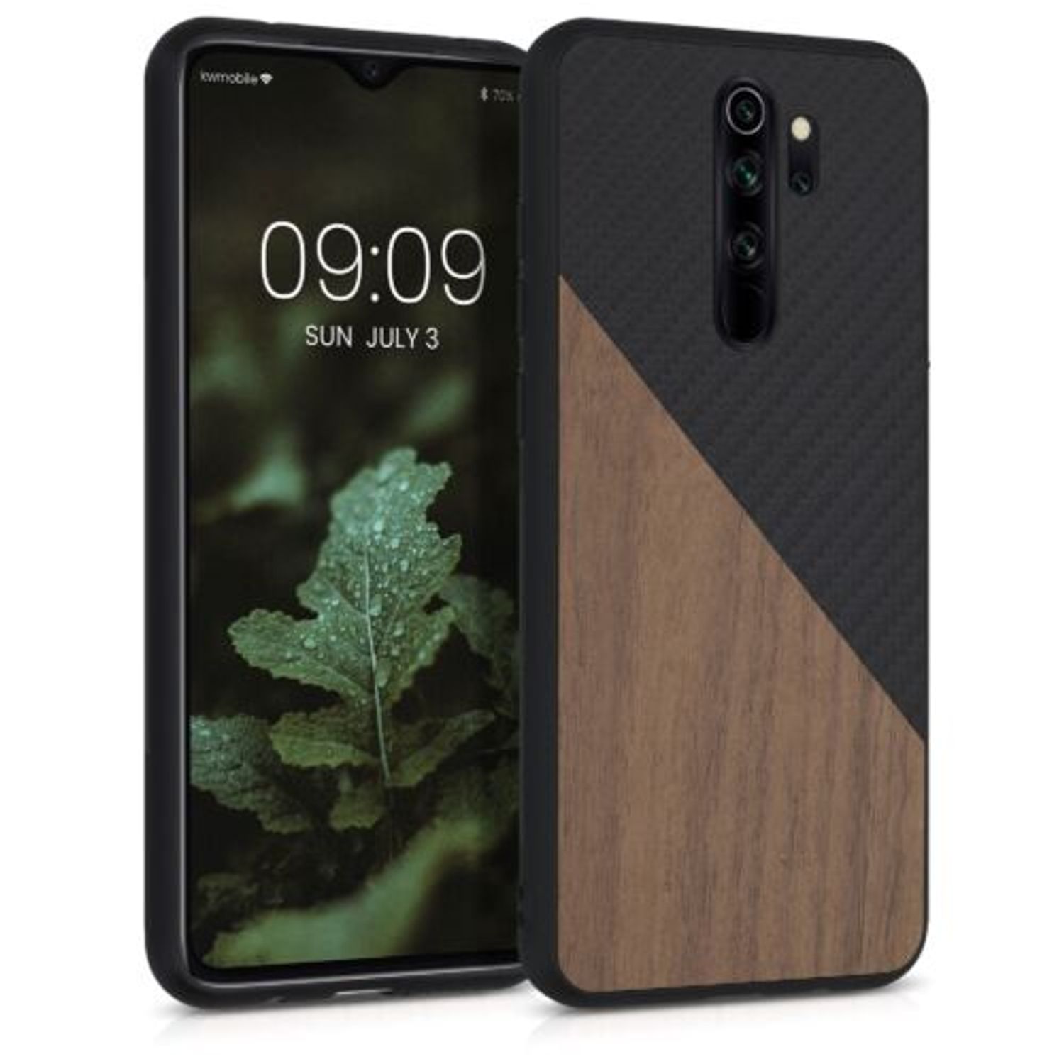 Husa pentru Xiaomi Redmi Note 8 Pro, Lemn, Maro, 56622.01, Kwmobile fotografia produsului