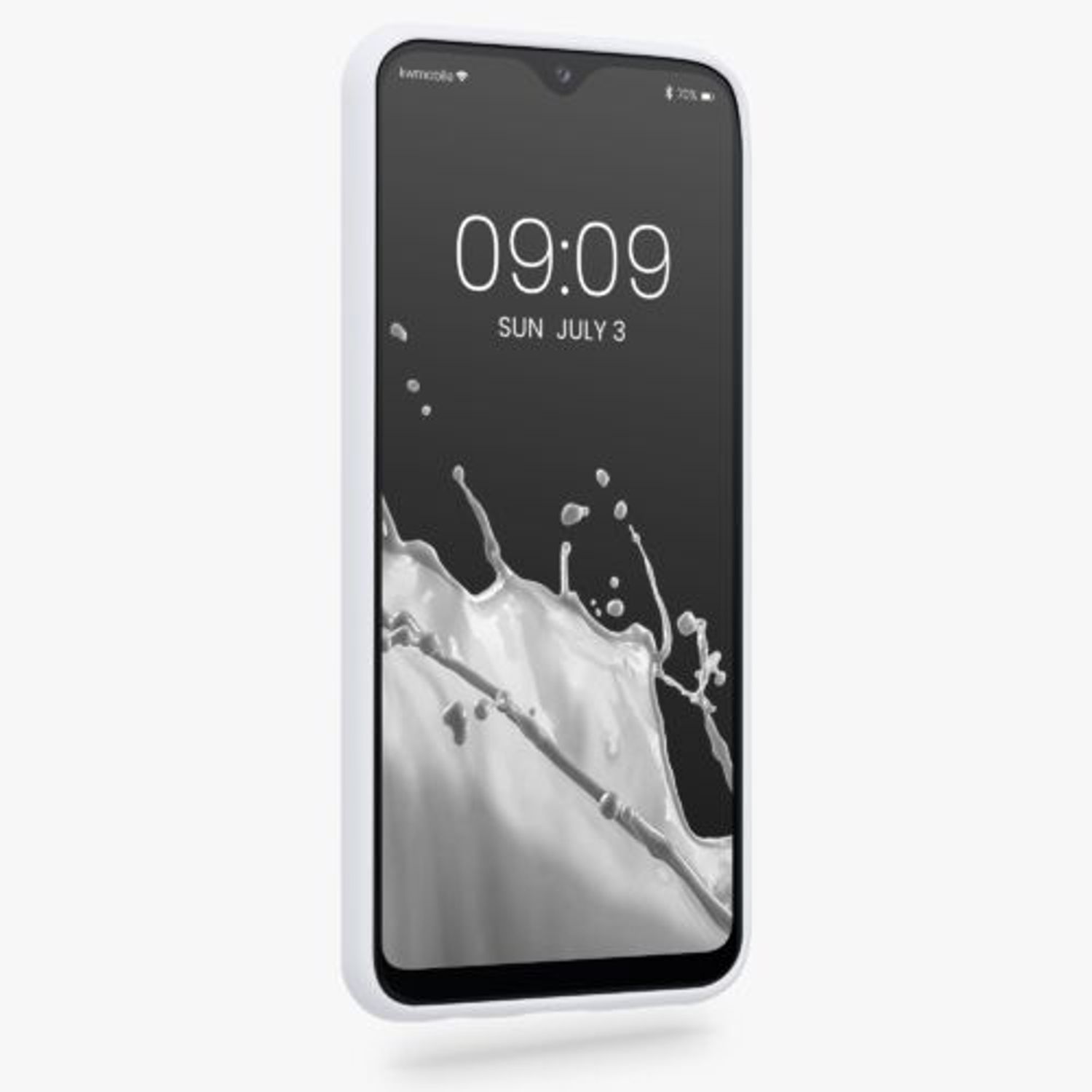 Husa Kwmobile pentru Samsung Galaxy A20e, Silicon, Alb, 48738.48 fotografia produsului View 2 L