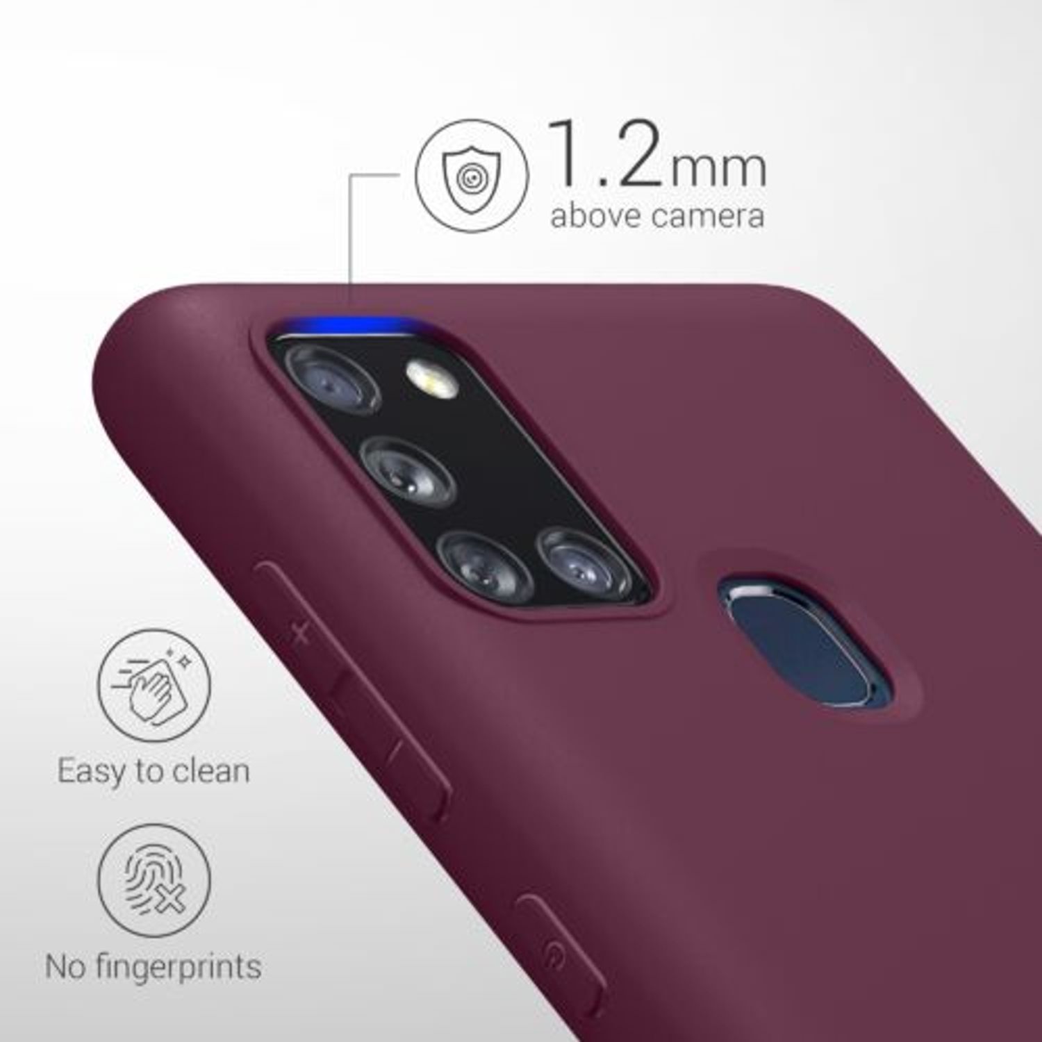 Husa Kwmobile pentru Samsung Galaxy A21s, Silicon, Violet, 52494.187 fotografia produsului View 3 L