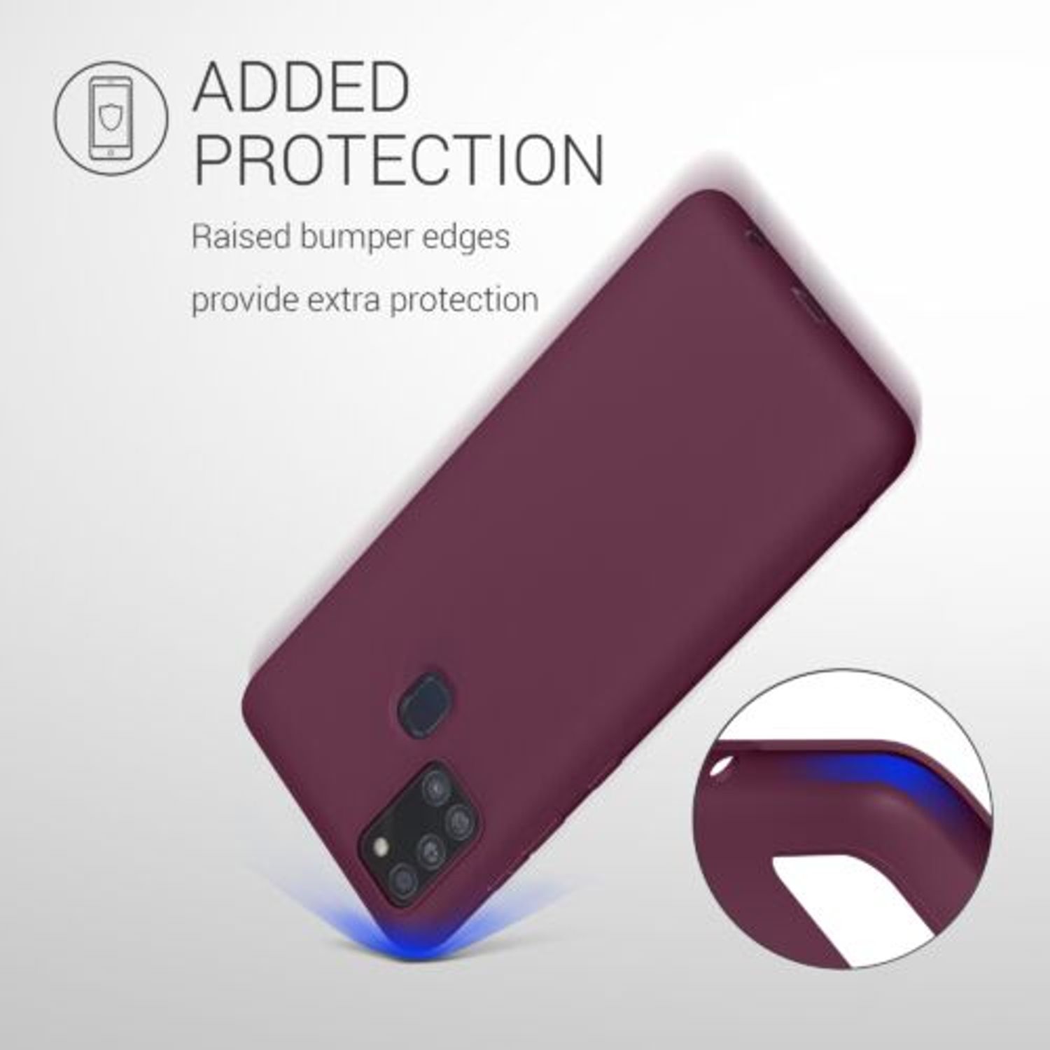 Husa Kwmobile pentru Samsung Galaxy A21s, Silicon, Violet, 52494.187 fotografia produsului View 6 L