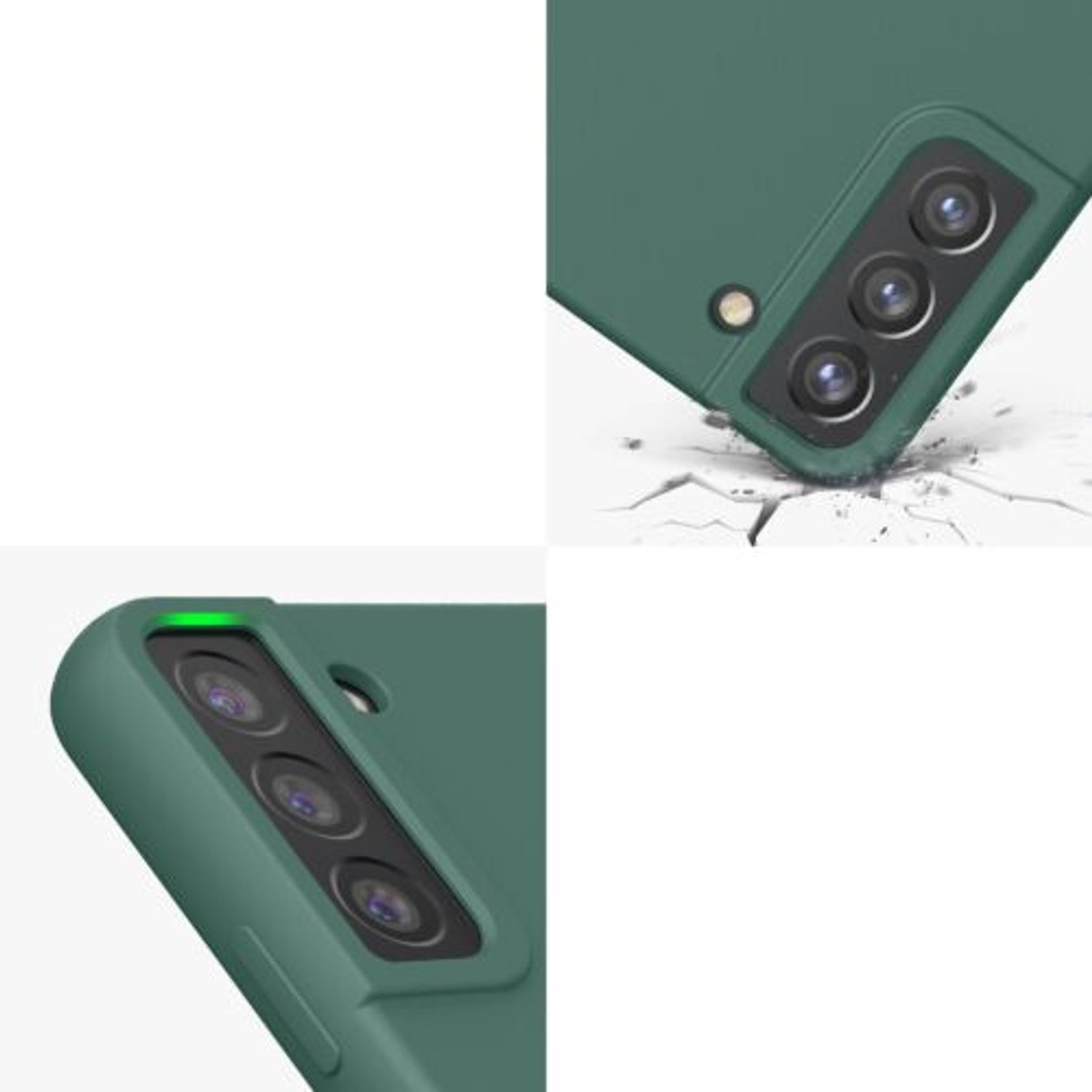 Husa Kwmobile pentru Samsung Galaxy S22 Plus, Silicon, Verde, 56761.169 fotografia produsului View 8 L