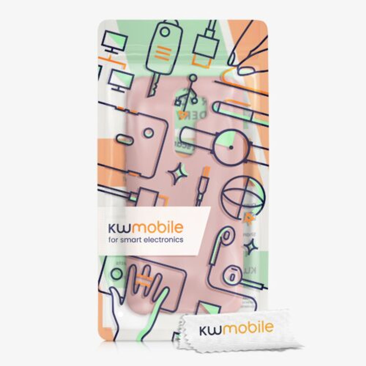 Husa Kwmobile pentru Xiaomi Redmi Note 8 Pro, Silicon, Roz, 50248.193 fotografia produsului View 5 L