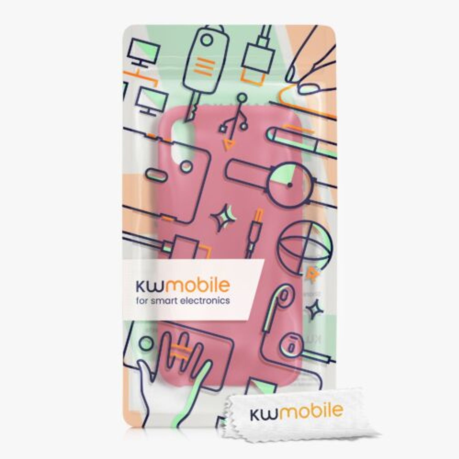 Husa Kwmobile pentru Apple iPhone XR, Silicon, Roz, 45910.238 fotografia produsului View 7 L