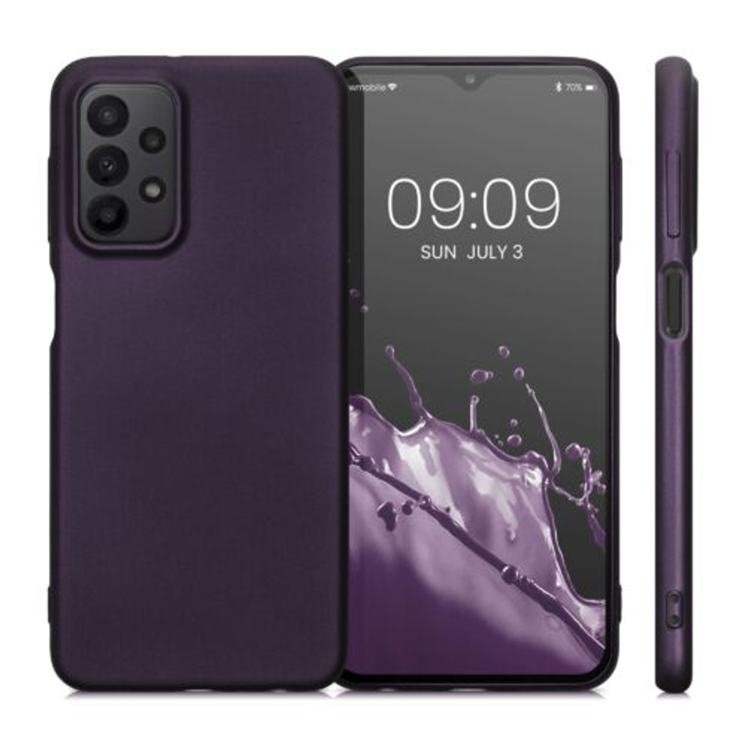 Husa Kwmobile pentru Samsung Galaxy A23, Silicon, Mov, 57955.115 fotografia produsului View 7 L