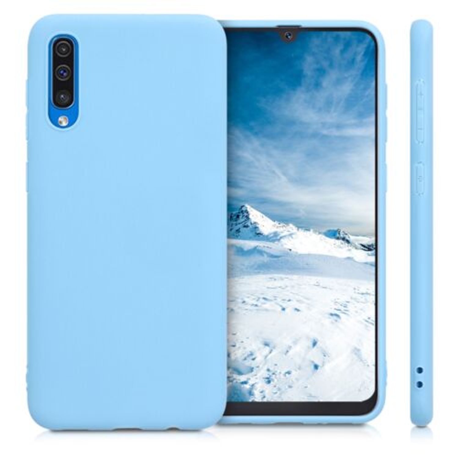 Husa pentru Samsung Galaxy A50, Silicon, Albastru, 48054.161 fotografia produsului View 2 L