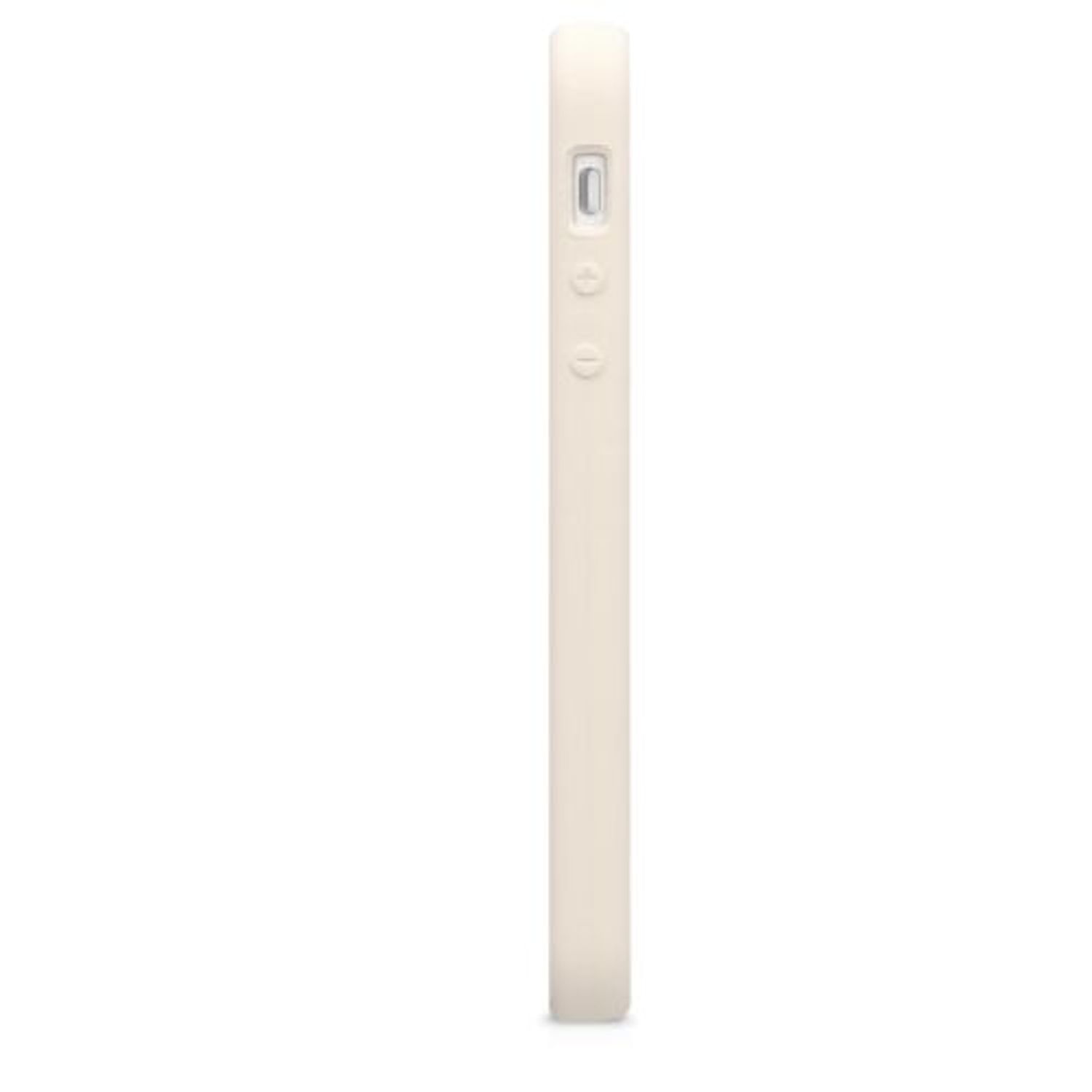 Husa pentru Apple iPhone 5/iPhone 5s/iPhone SE, Silicon, Crem, 42766.16 fotografia produsului View 5 L
