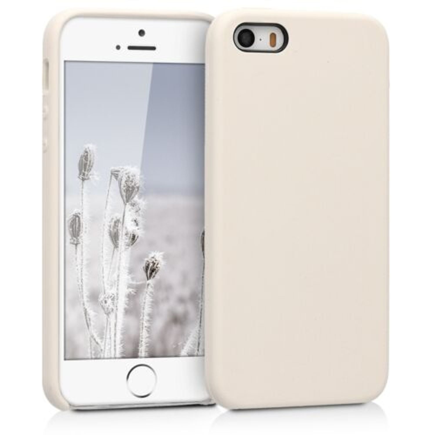 Husa pentru Apple iPhone 5/iPhone 5s/iPhone SE, Silicon, Crem, 42766.16 fotografia produsului
