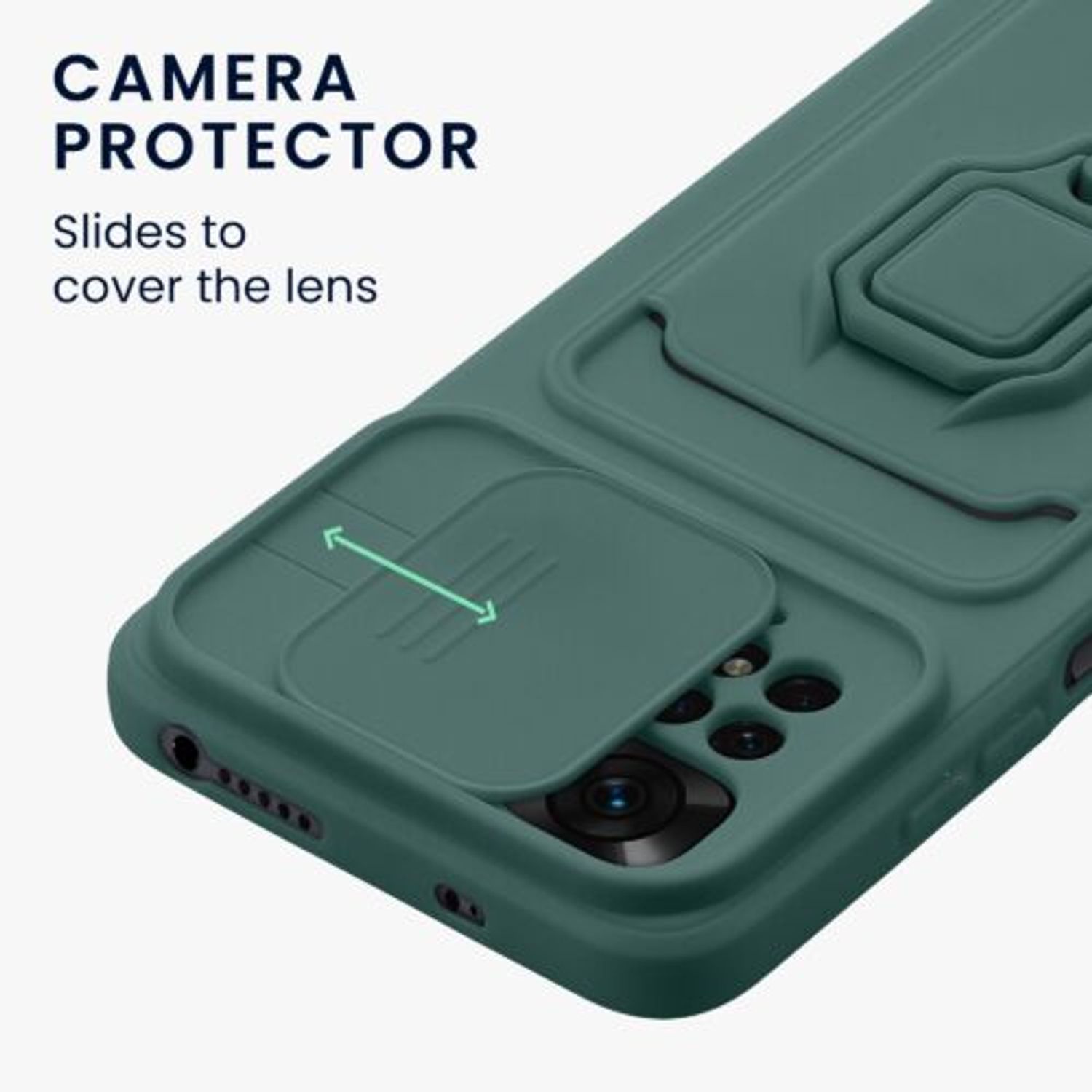 Husa Kwmobile pentru Xiaomi Redmi Note 11/Redmi Note 11s, Silicon, Verde, 57717.169 fotografia produsului View 5 L