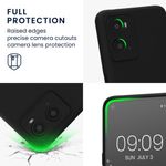 Husa Kwmobile pentru OPPO A76/A96, Silicon, Negru, 59147.01 fotografia produsului View 3 S