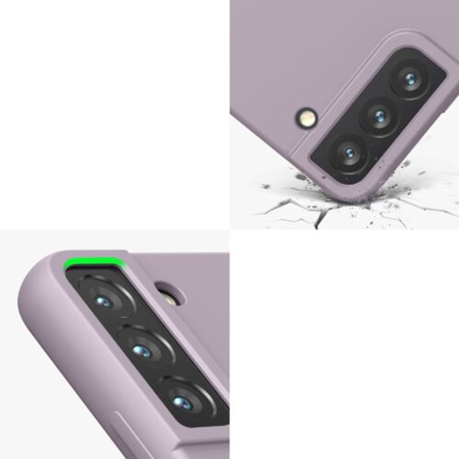 Husa Kwmobile pentru Samsung Galaxy S22, Silicon, Mov, 56756.236 fotografia produsului View 8 L