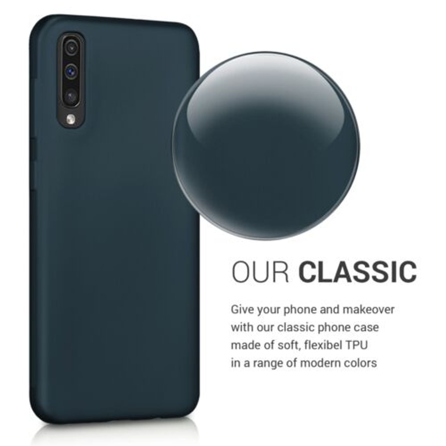 Husa pentru Samsung Galaxy A50, Silicon, Verde, 48056.14 fotografia produsului View 4 L