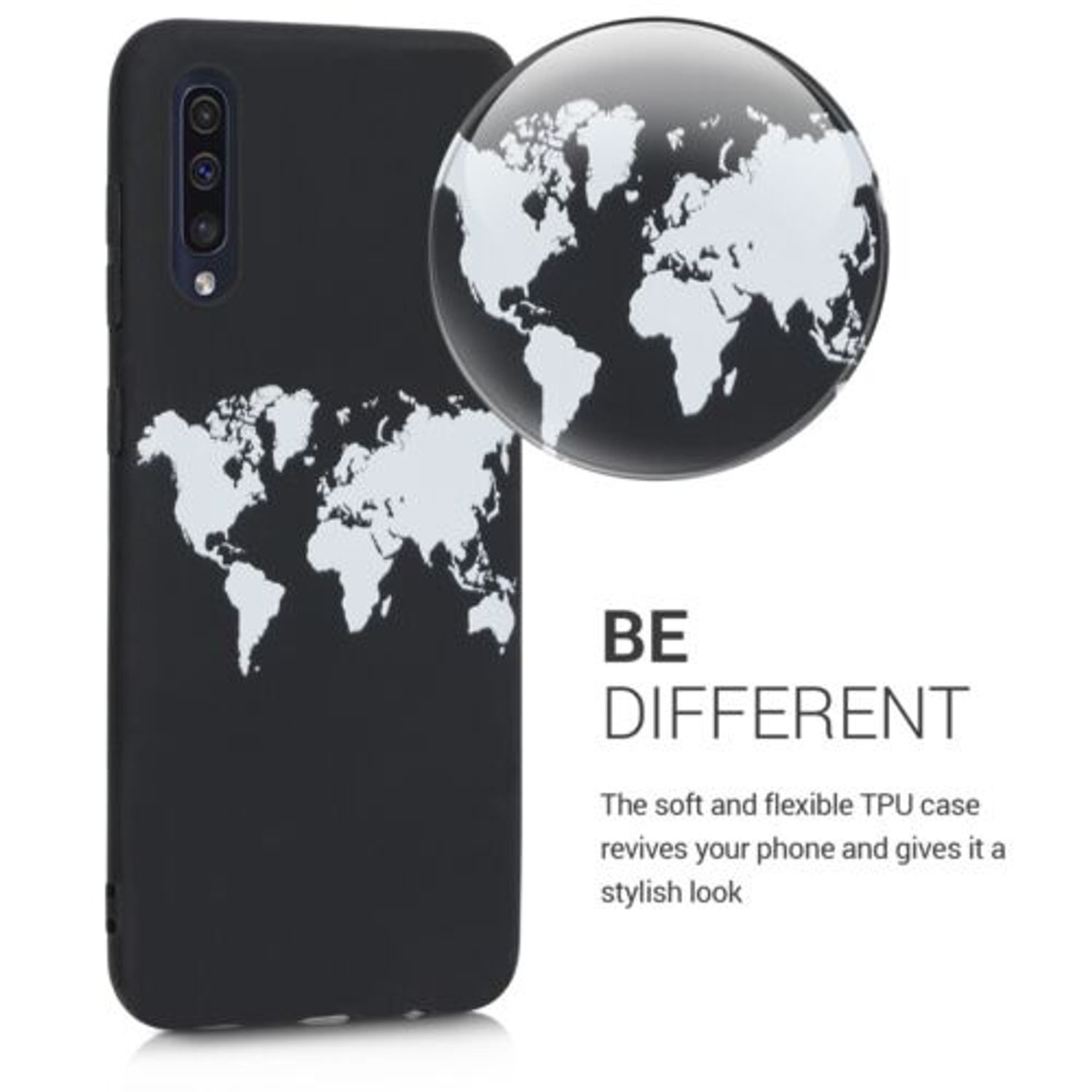 Husa pentru Samsung Galaxy A50, Silicon, Negru, 48656.01 fotografia produsului View 4 L