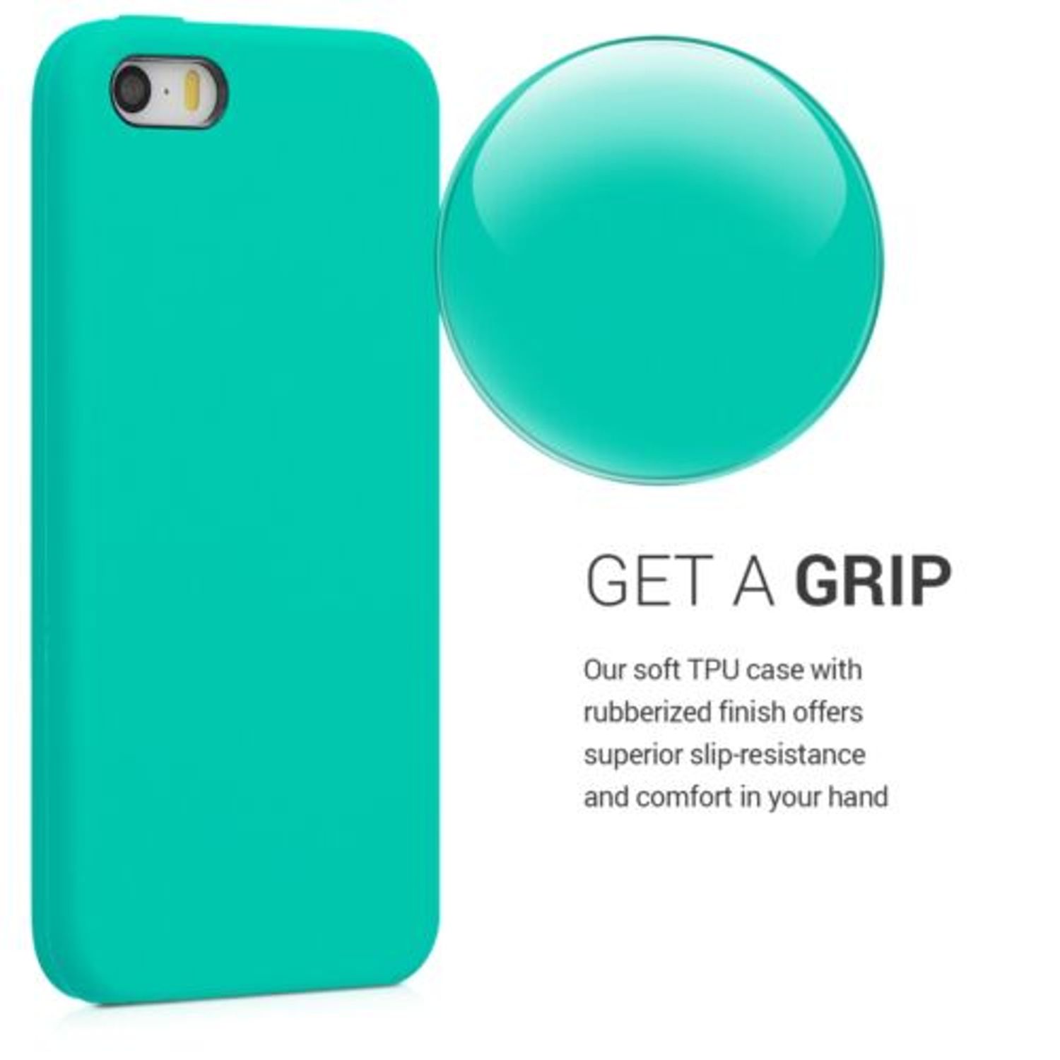 Husa pentru Apple iPhone 5/iPhone 5s/iPhone SE, Silicon, Verde, 42766.37 fotografia produsului View 4 L