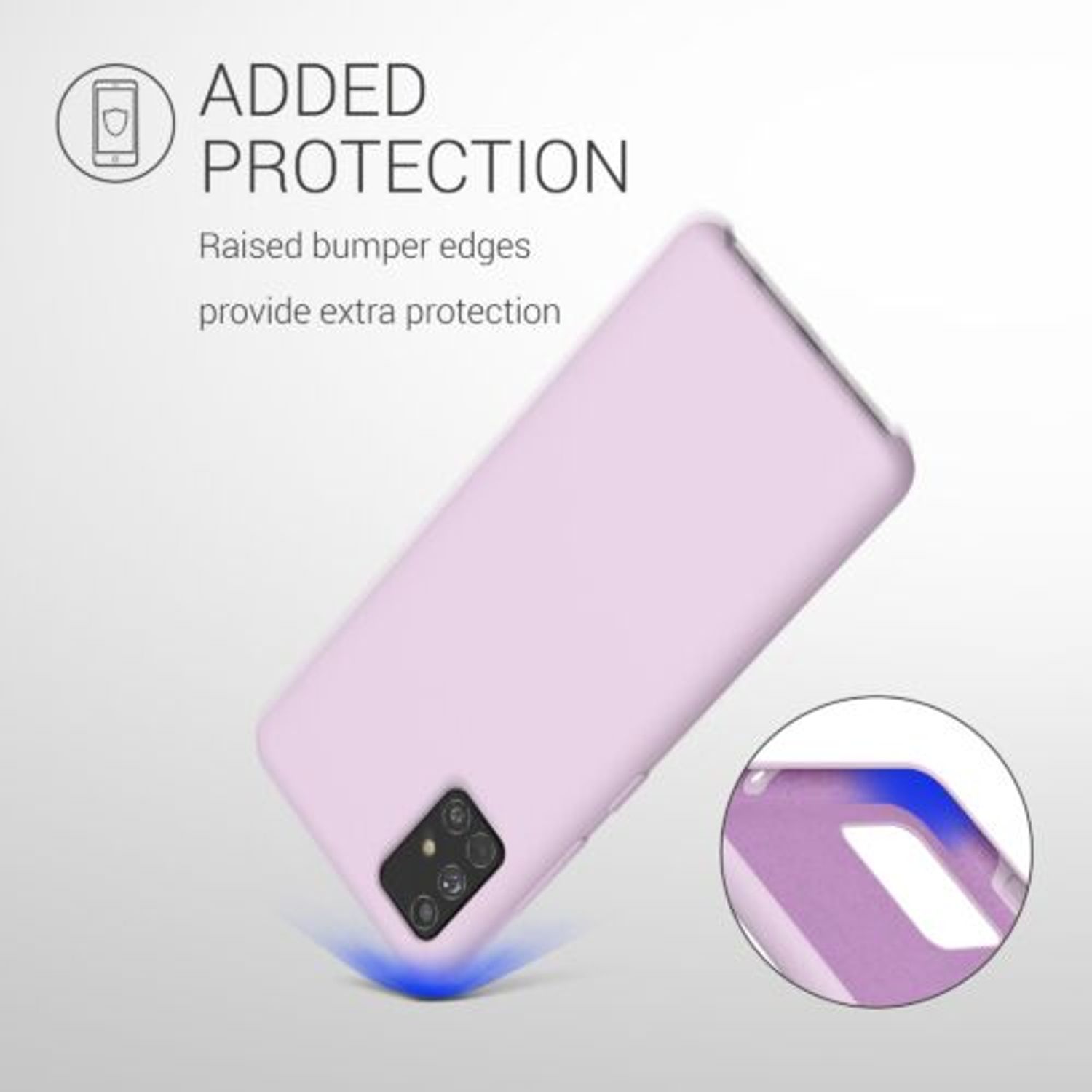 Husa pentru Samsung Galaxy A51, Silicon, Mov, 51197.140 fotografia produsului View 6 L
