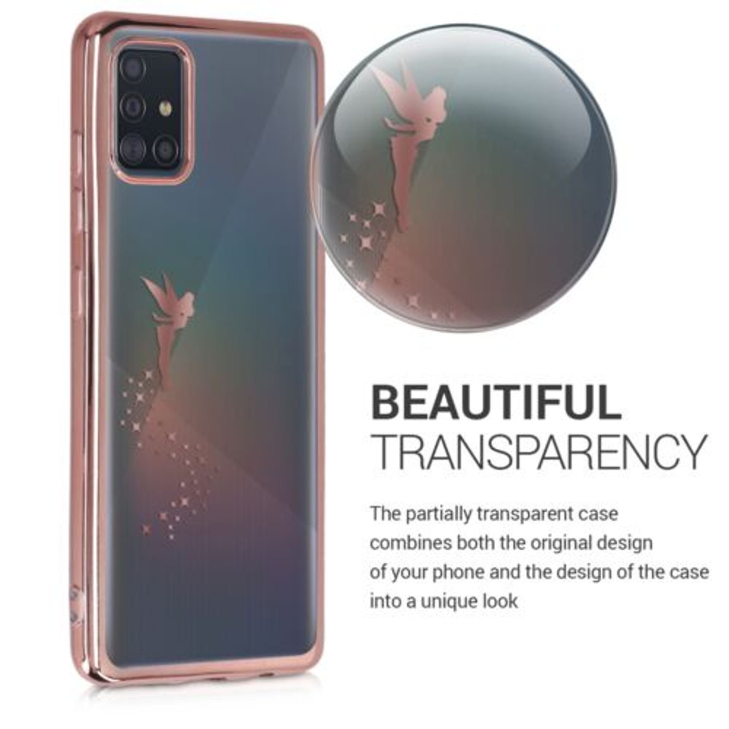 Husa pentru Samsung Galaxy A51, Silicon, Rose Gold, 51434.01 fotografia produsului View 3 L
