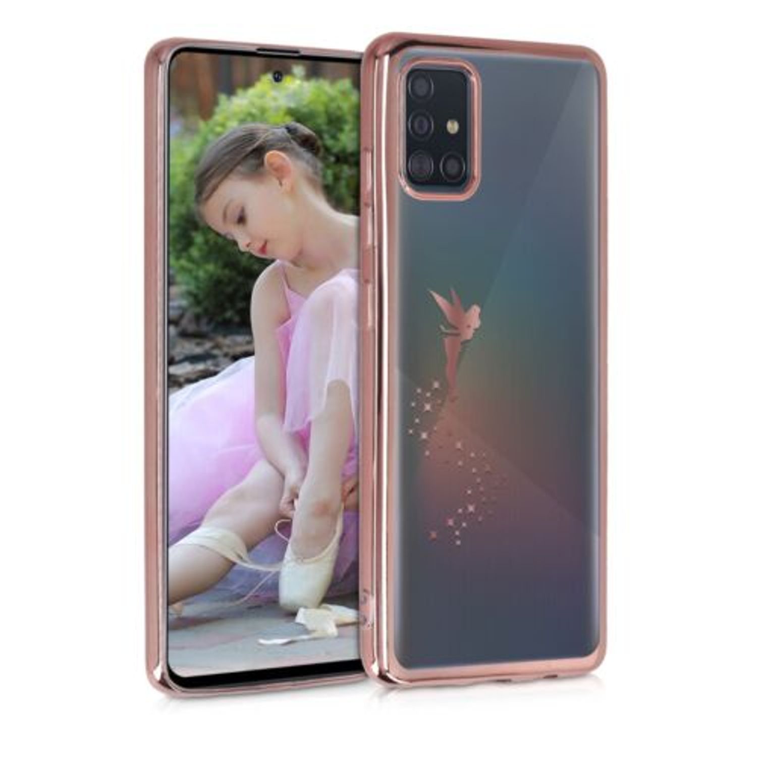 Husa pentru Samsung Galaxy A51, Silicon, Rose Gold, 51434.01 fotografia produsului