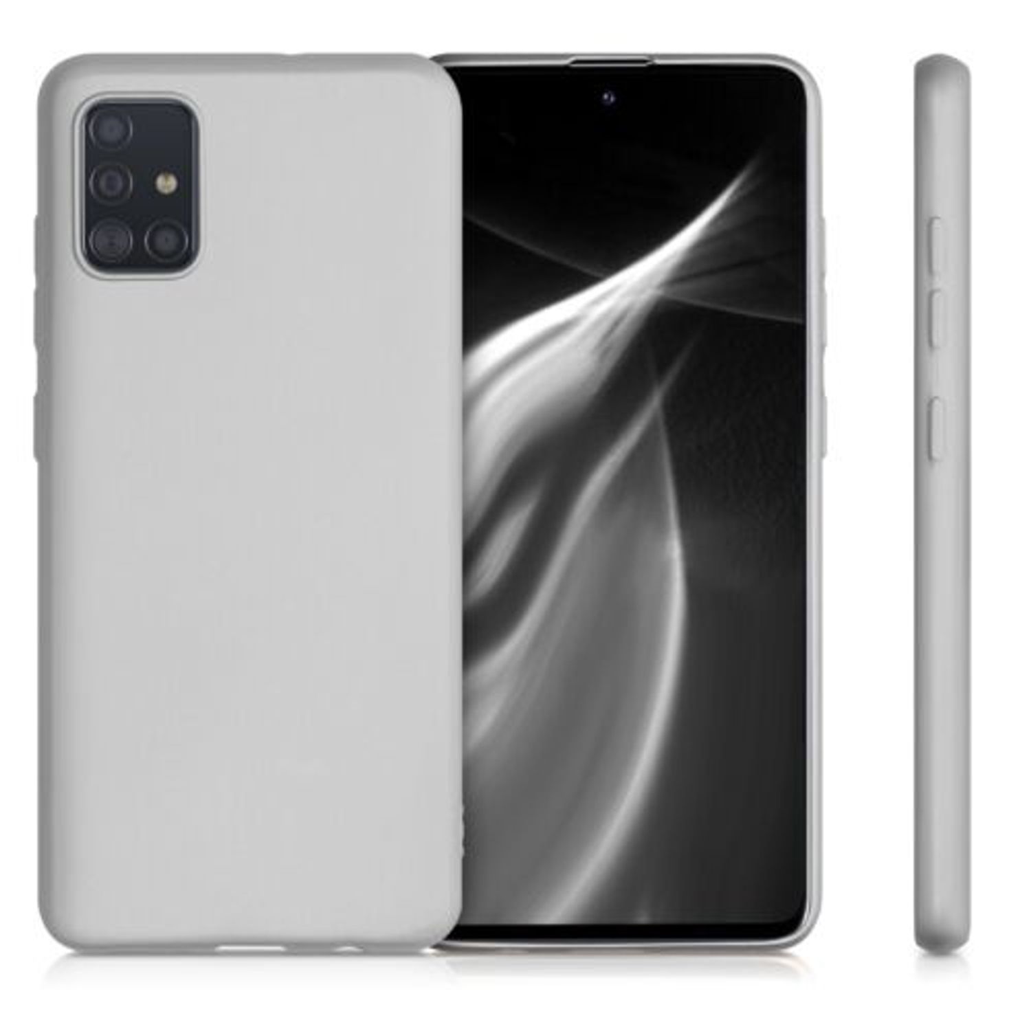 Husa pentru Samsung Galaxy A51, Silicon, Silver, 51201.67 fotografia produsului View 2 L