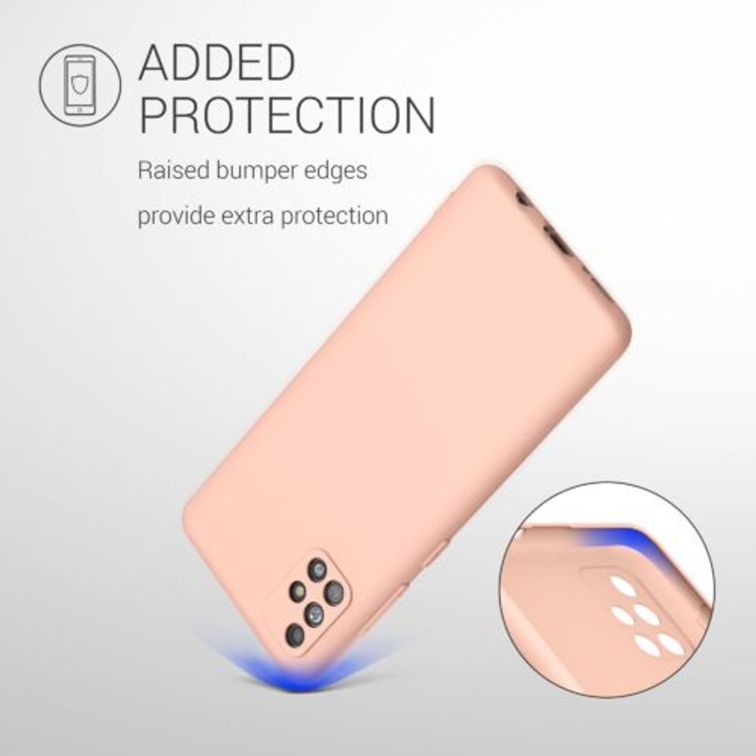 Husa pentru Samsung Galaxy A51, Silicon, Roz, 51196.199 fotografia produsului View 7 L