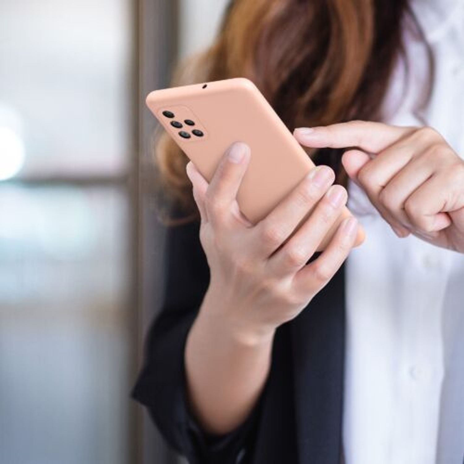 Husa pentru Samsung Galaxy A51, Silicon, Roz, 51196.199 fotografia produsului View 5 L