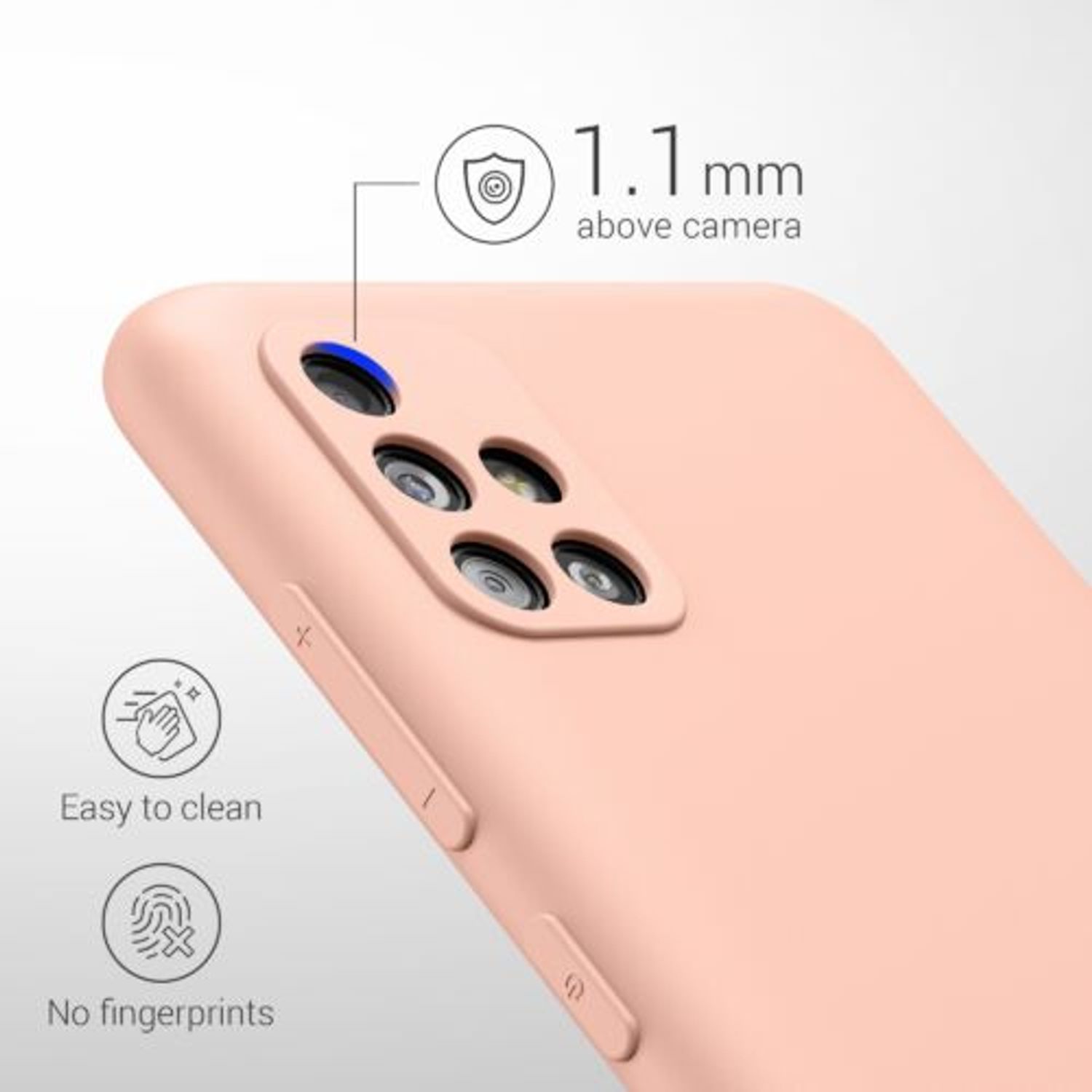 Husa pentru Samsung Galaxy A51, Silicon, Roz, 51196.199 fotografia produsului View 4 L