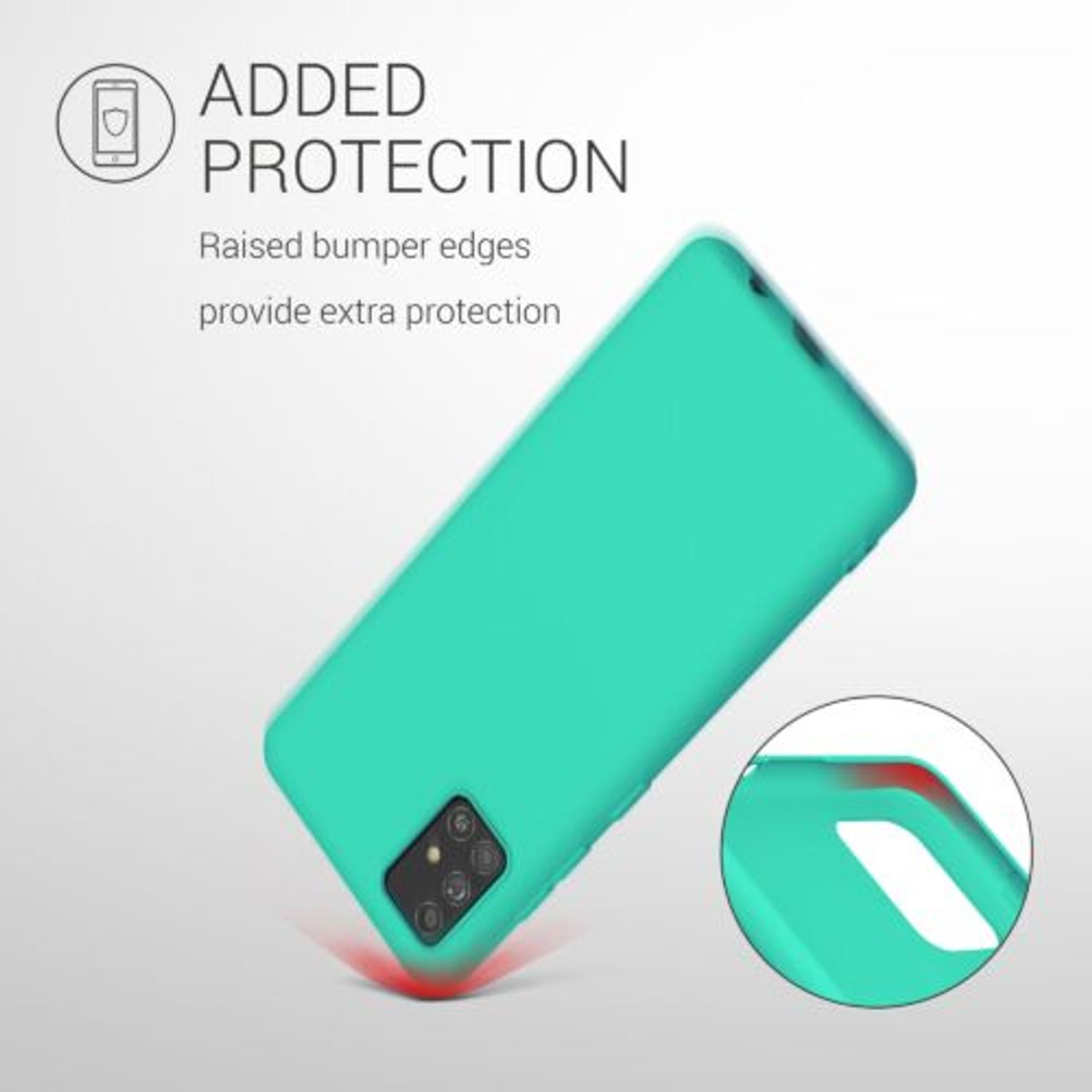 Husa pentru Samsung Galaxy A51, Silicon, Verde, 51196.126 fotografia produsului View 7 L