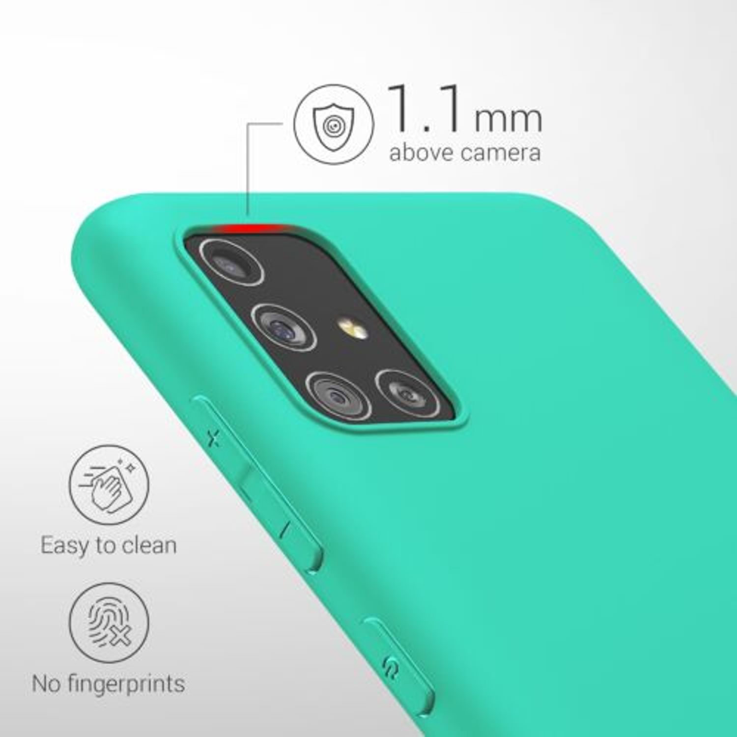 Husa pentru Samsung Galaxy A51, Silicon, Verde, 51196.126 fotografia produsului View 4 L
