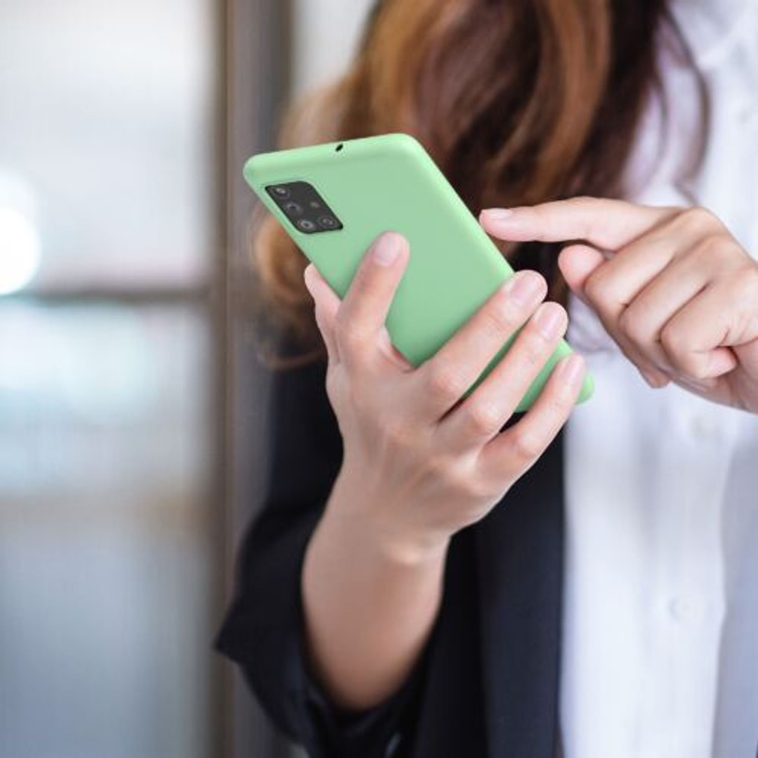 Husa pentru Samsung Galaxy A51, Silicon, Verde, 51196.176 fotografia produsului View 5 L