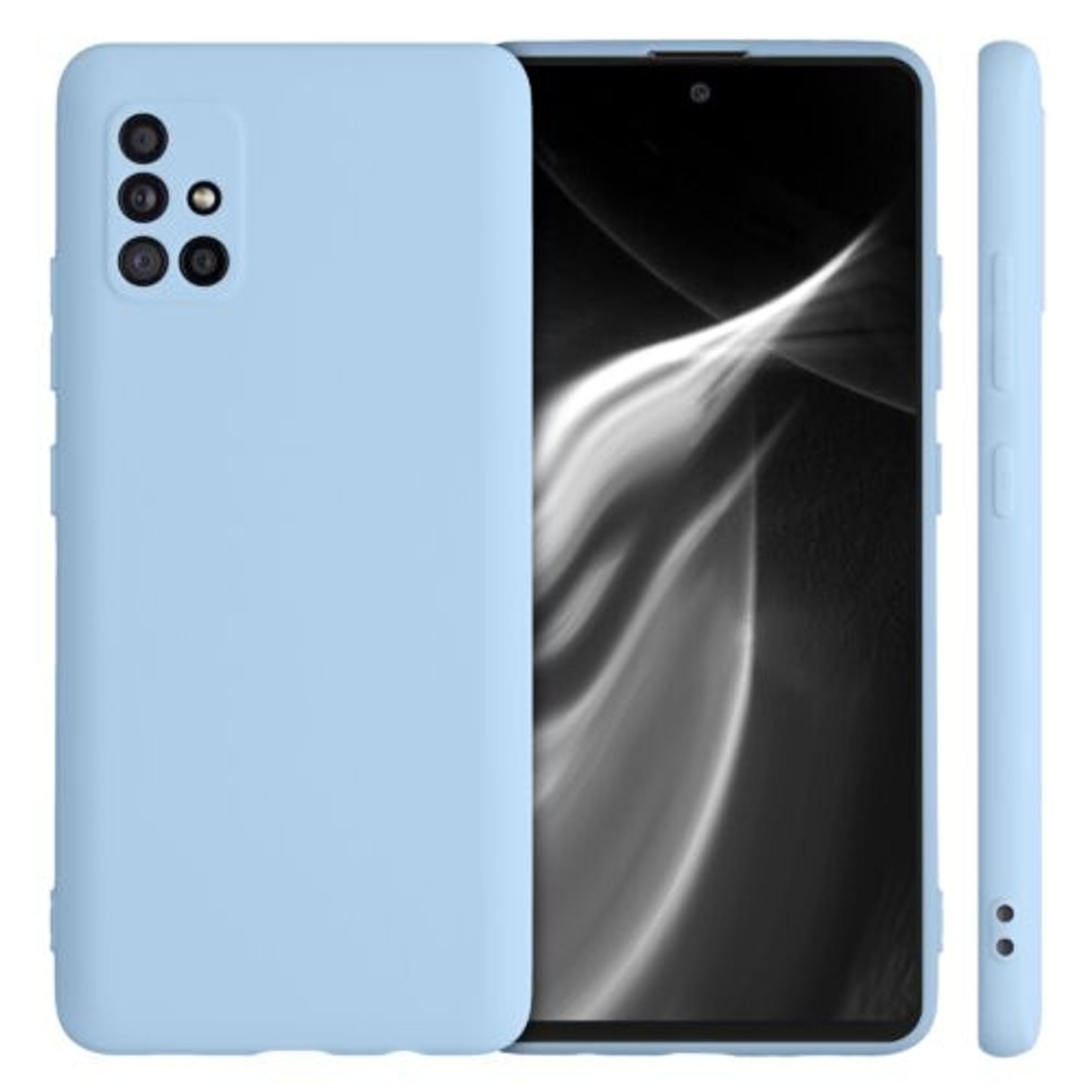 Husa pentru Samsung Galaxy A51 5G, Silicon, Albastru, 53686.58 fotografia produsului View 2 L
