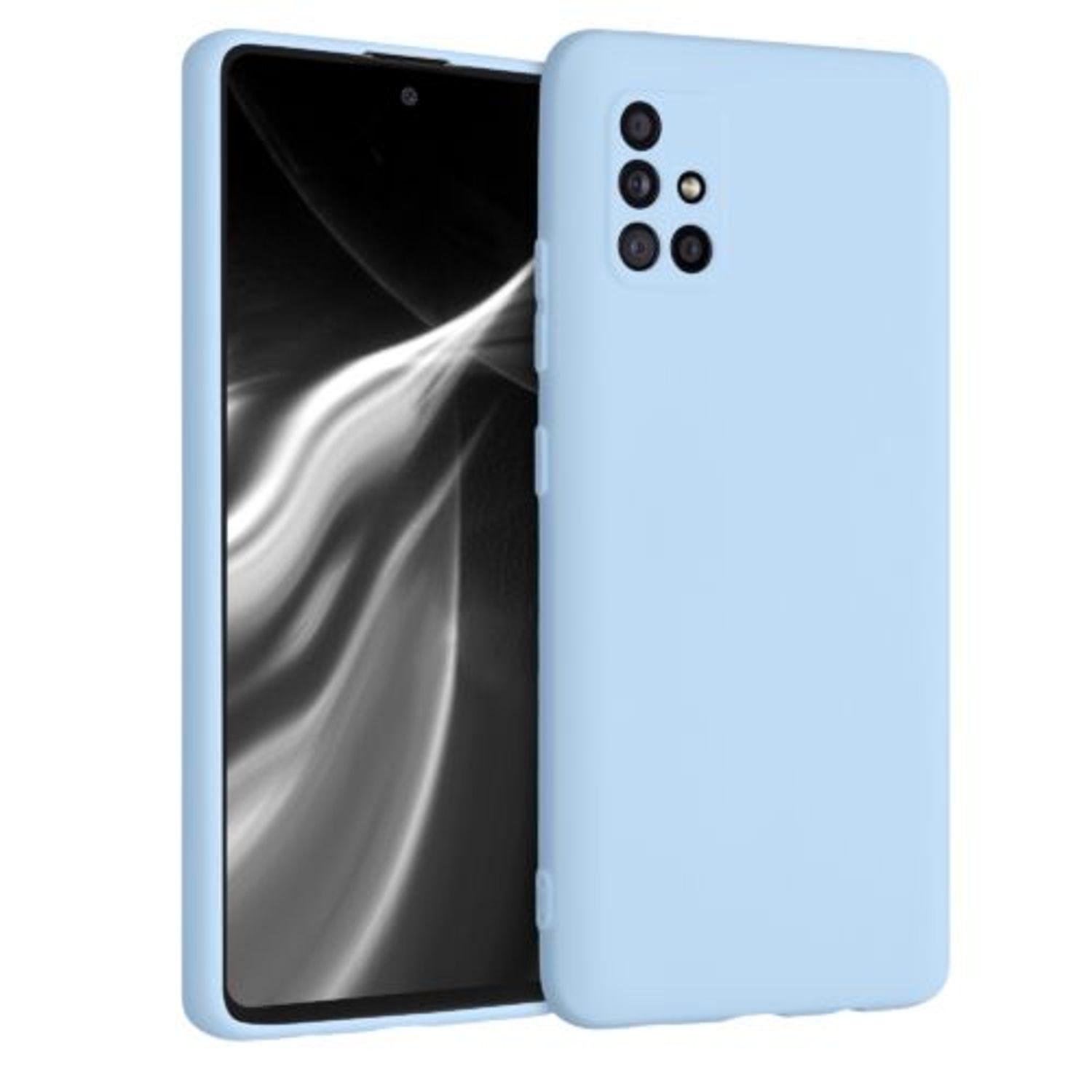 Husa pentru Samsung Galaxy A51 5G, Silicon, Albastru, 53686.58 fotografia produsului