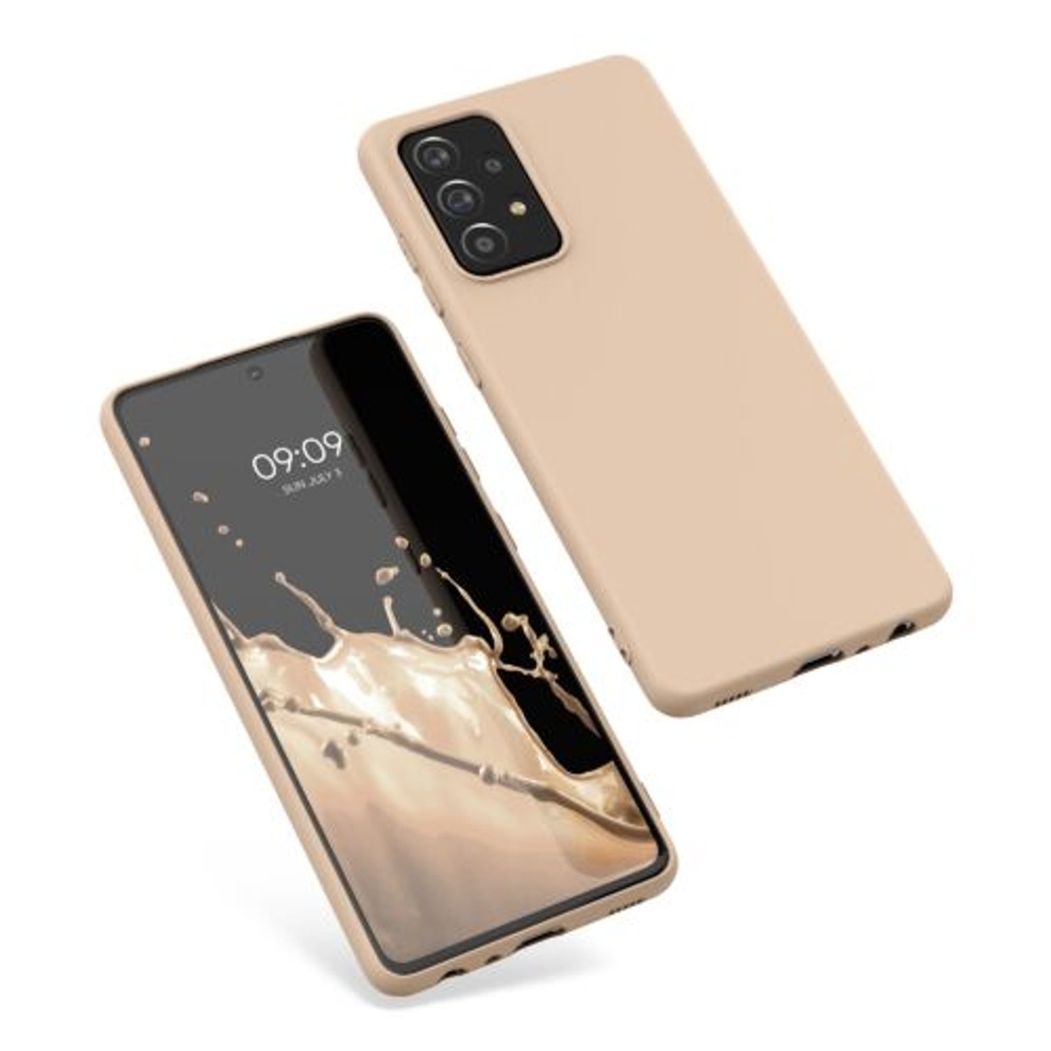 Husa pentru Samsung Galaxy A52, Silicon, Crem, 54346.154 fotografia produsului View 2 L